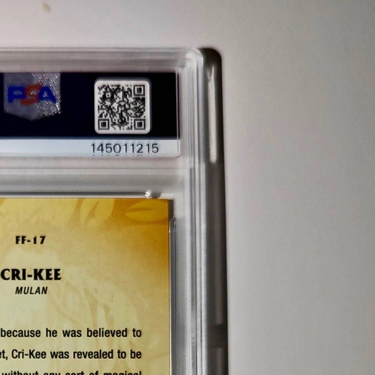 Cri-Kee 2025 Topps Disney #FF-17 Furry Friends Card Mulan PSA 9
