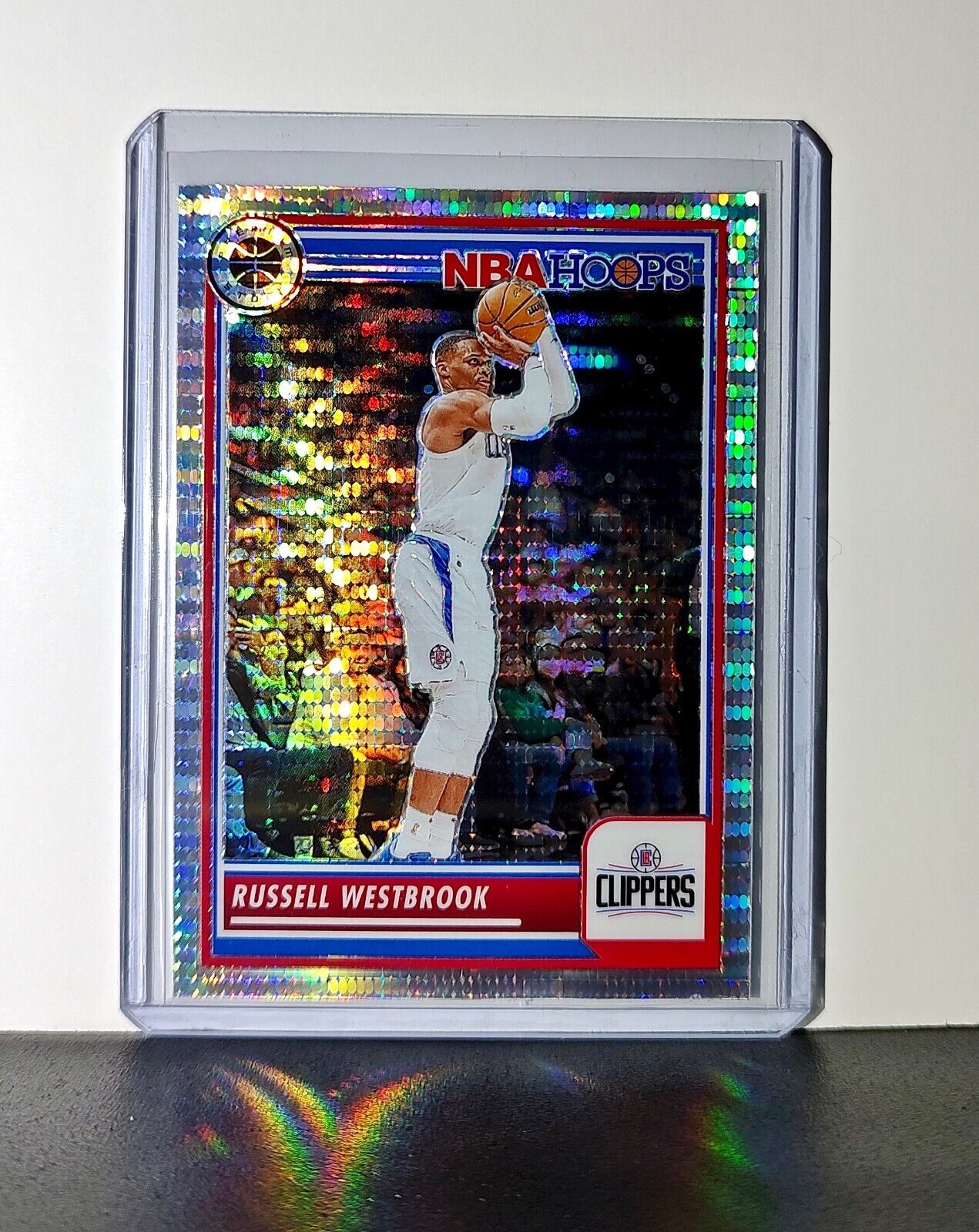 Russell Westbrook 2023-24 Panini Premium NBA Hoops #211 Pulsar Prizm Clippers