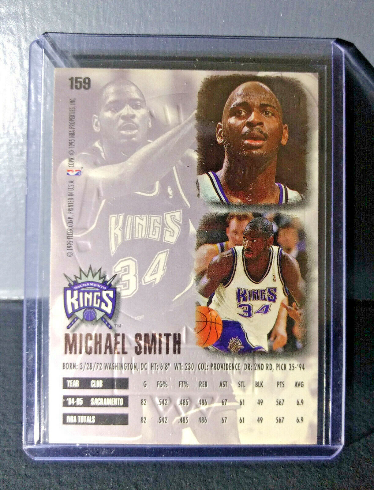 1995-96 Michael Smith Fleer Ultra Gold Medallion #159 Basketball Card