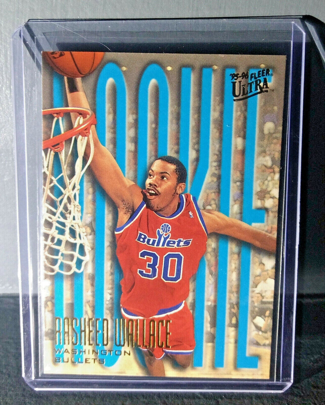 1995-96 Rasheed Wallace Fleer Ultra #295 Rookie Basketball Card