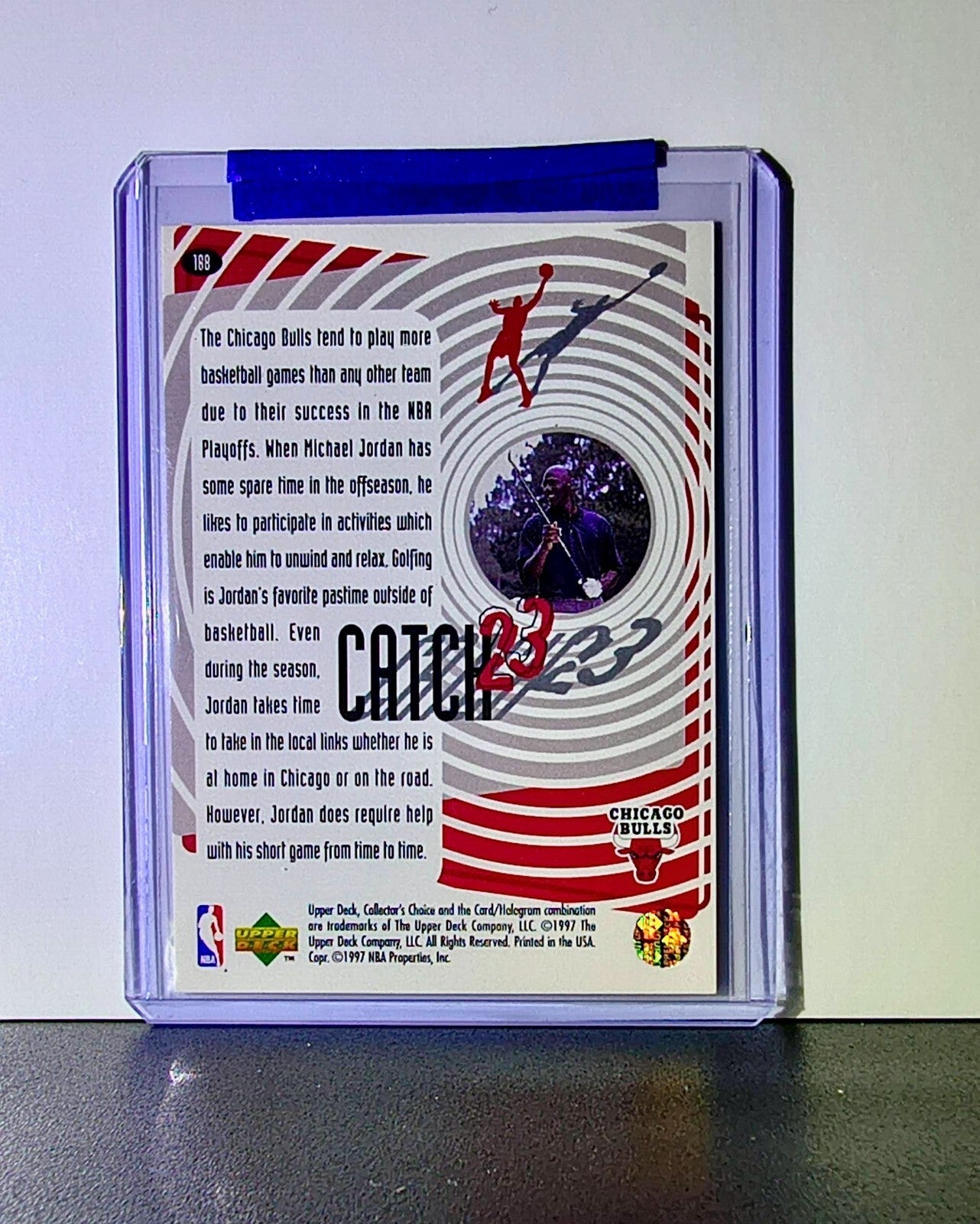 Michael Jordan 1997-98 Upper Deck Collector's Choice Catch 23 #188 Card Bulls