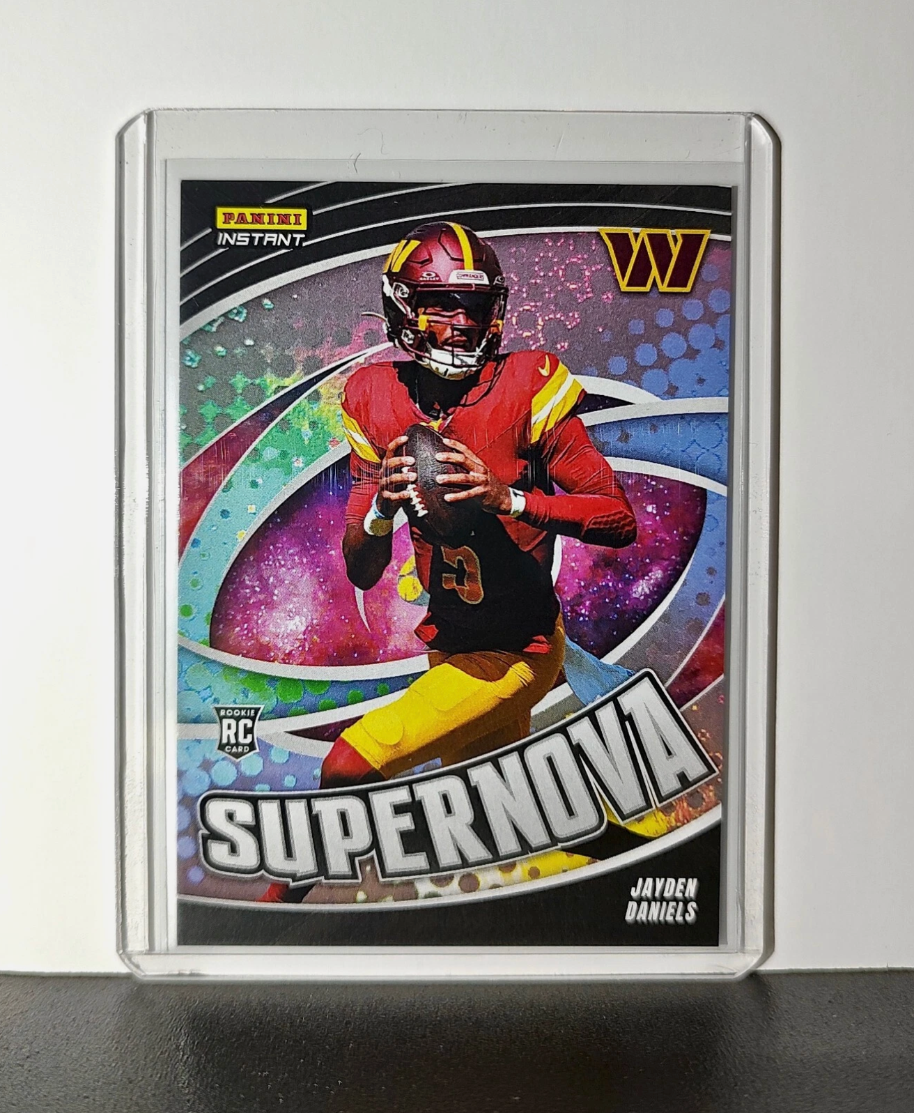 Jayden Daniels Rookie Panini NFL Football Cards Set of 5 with Acrylic Display