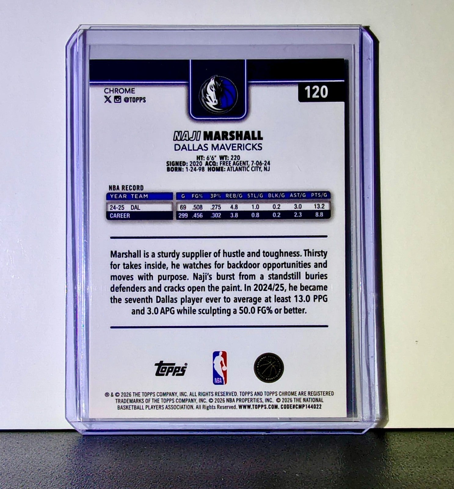Sam Merrill 2025-26 NBA Topps Chrome Update #120 Basketball Card Cavaliers