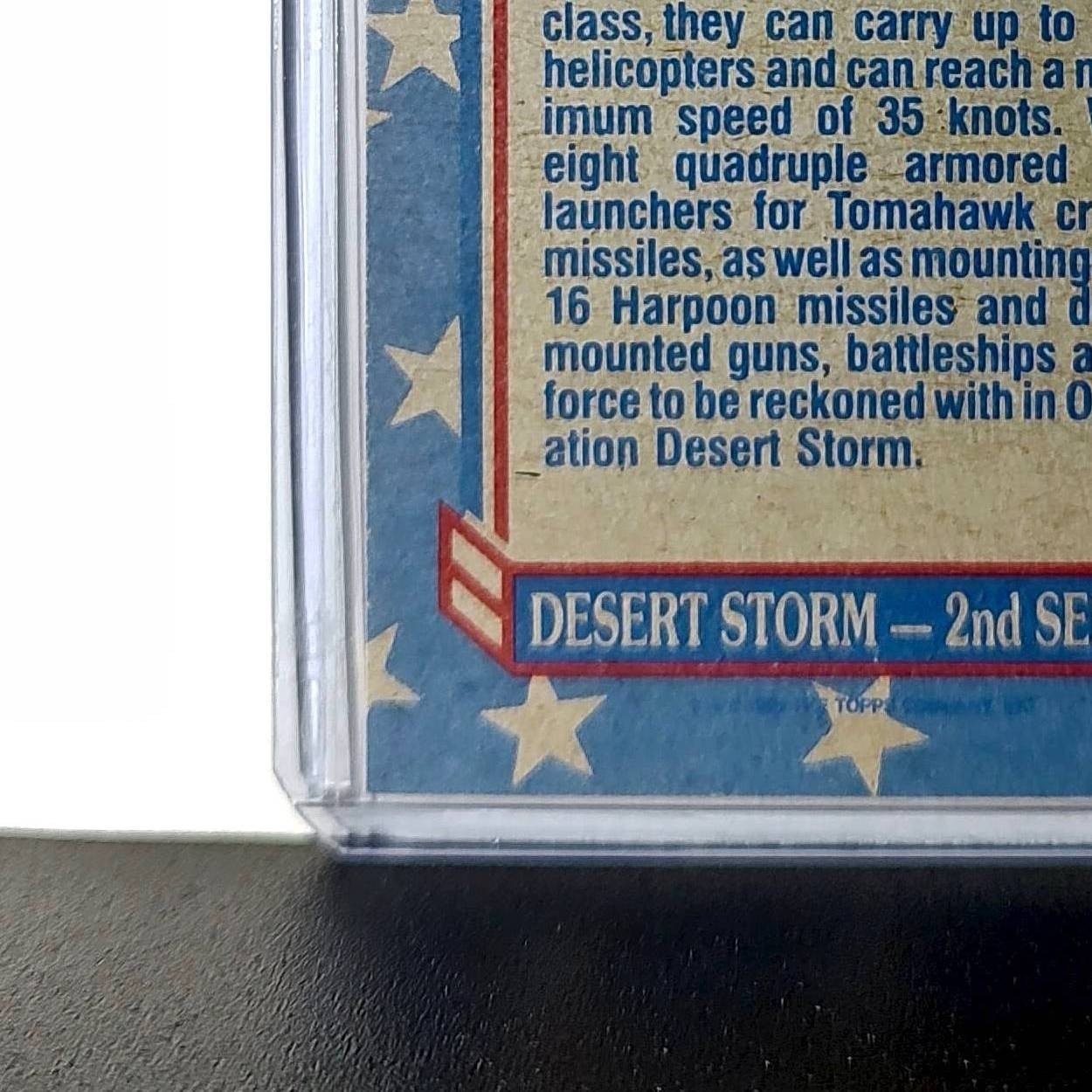 Battleship Cannons 1991 Topps Desert Storm #102 Card