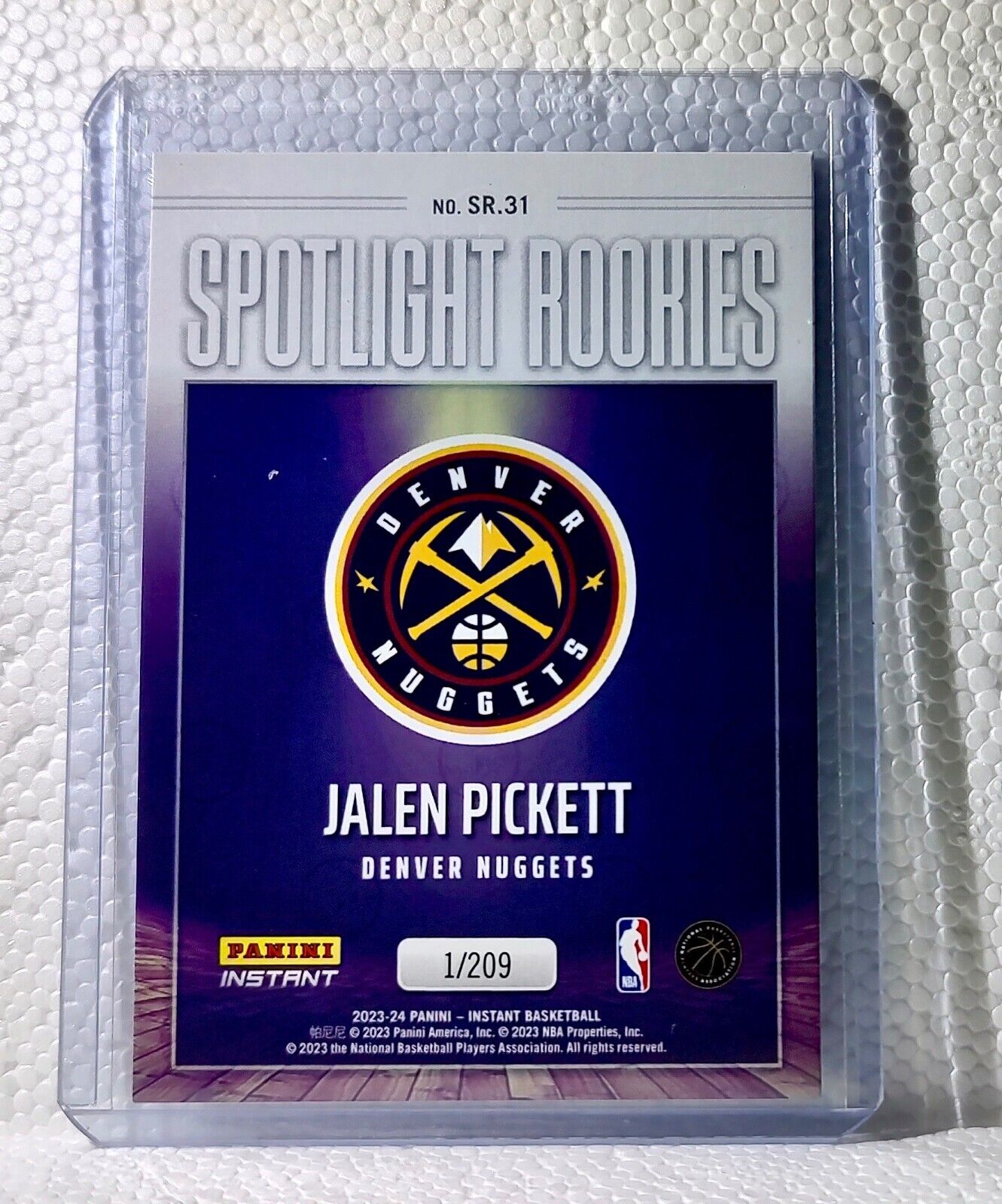 Jalen Pickett 2023-24 Panini #31 NBA Spotlight Rookies Basketball Card 1/209