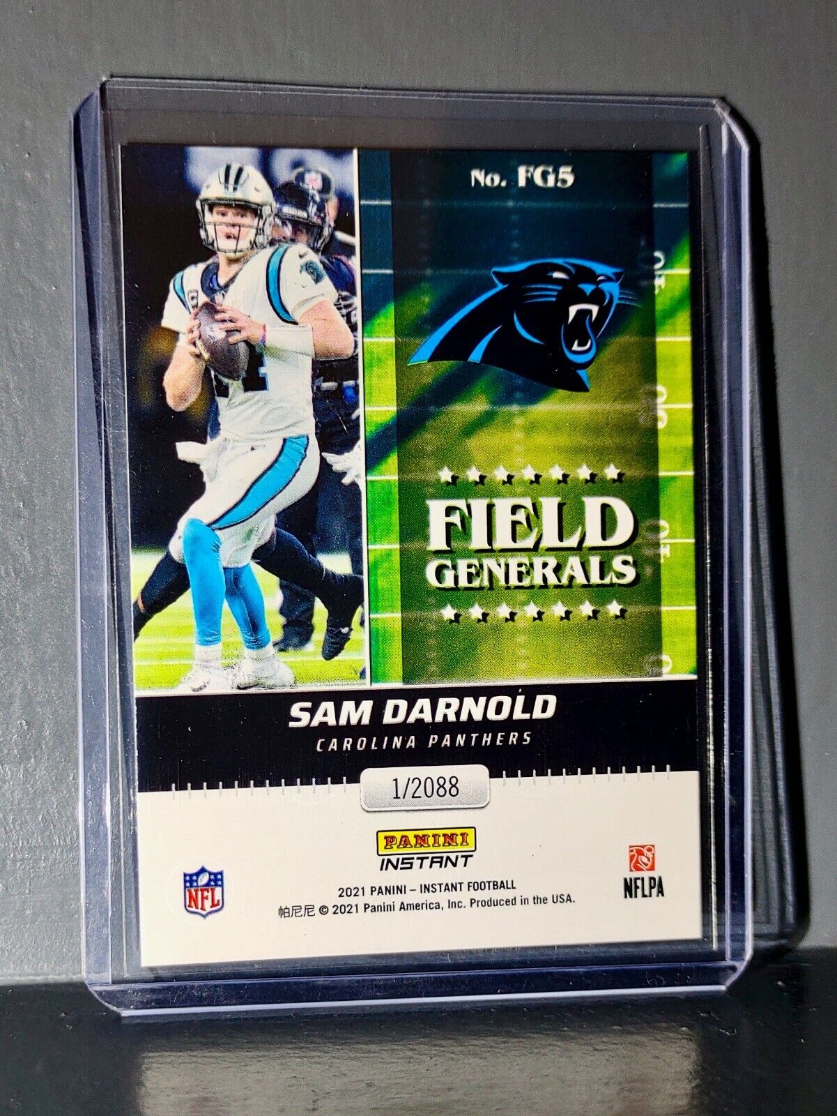 Sam Darnold 2021 Panini NFL Instant Field Generals #5 Rookie Card 1 of 2088