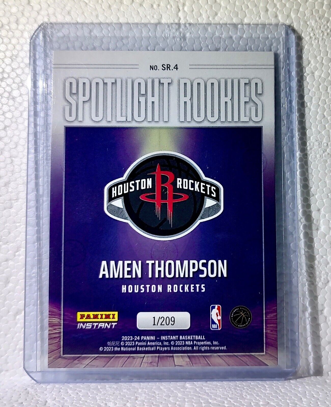 Amen Thompson 2023-24 Panini #4 NBA Spotlight Rookies Basketball Card 1/209