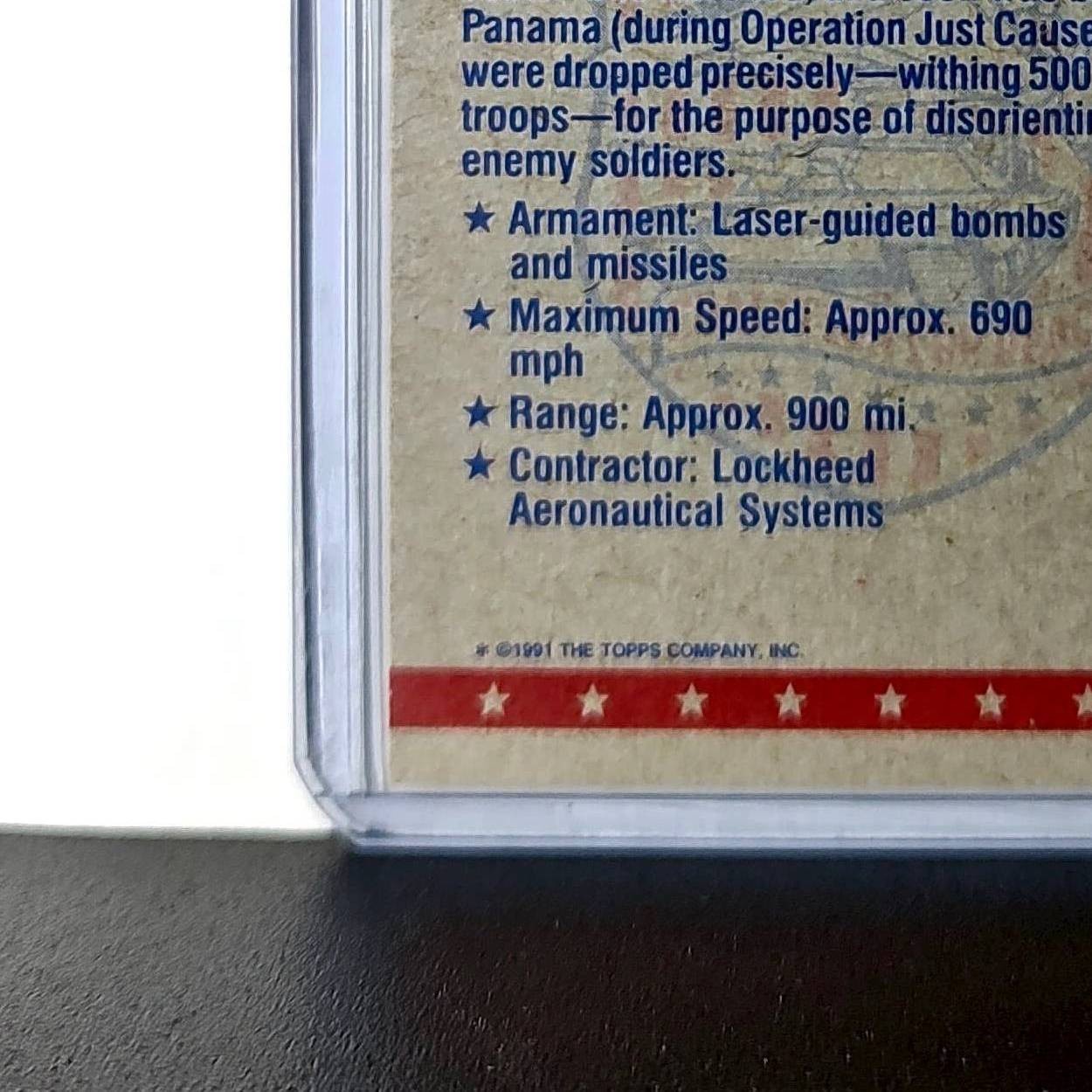 State of the Art Stealth 1991 Topps Desert Storm #20 Card