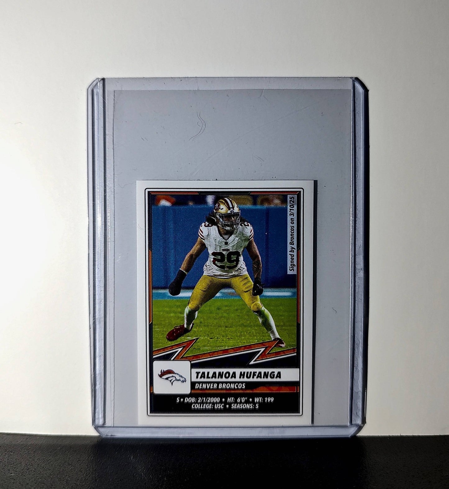 Talanoa Hufanga 2025 Panini NFL #243 Sticker Denver Broncos