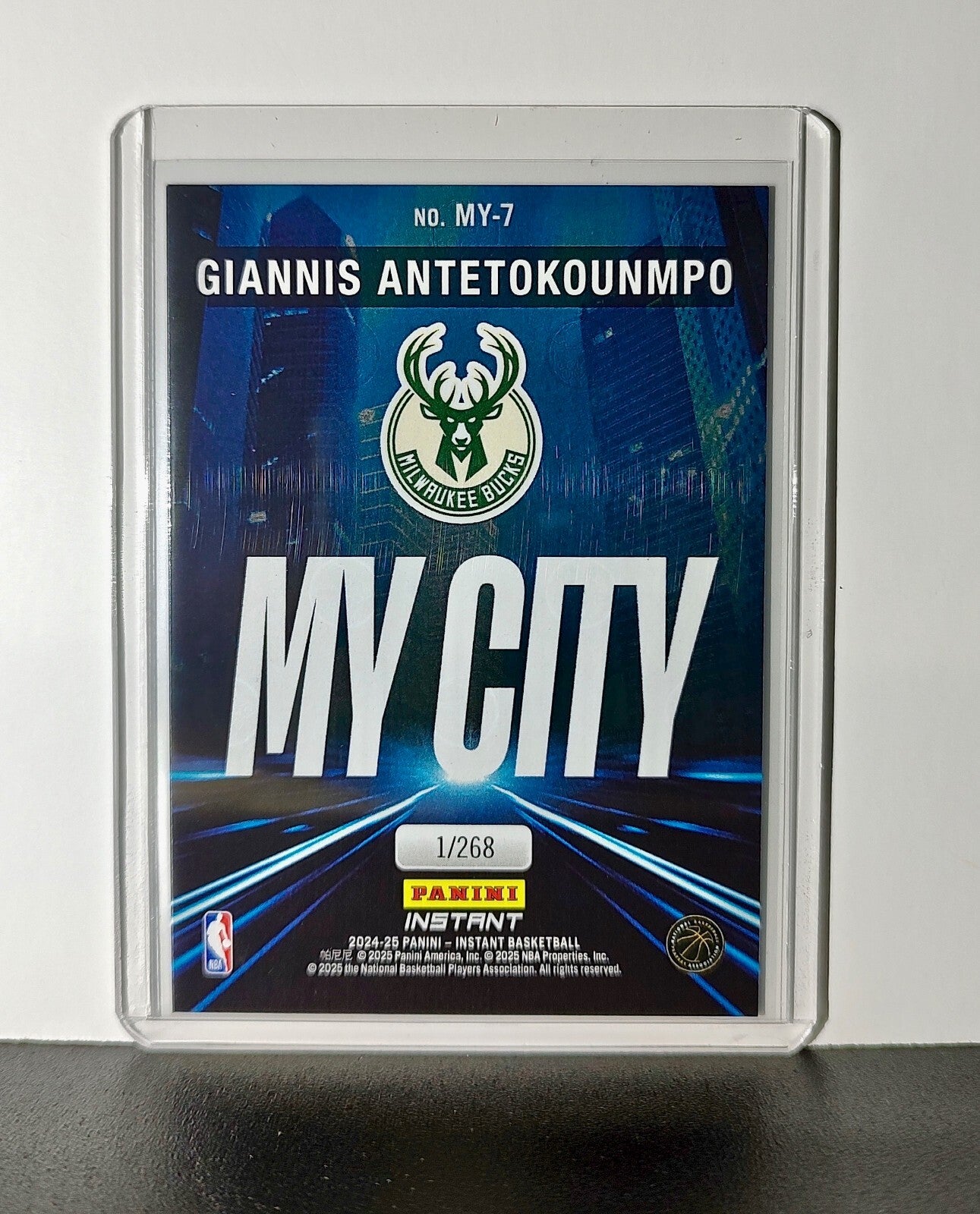 Giannis Antetokounmpo 2024-25 Panini MyCity NBA #7 Basketball Bucks 1/268