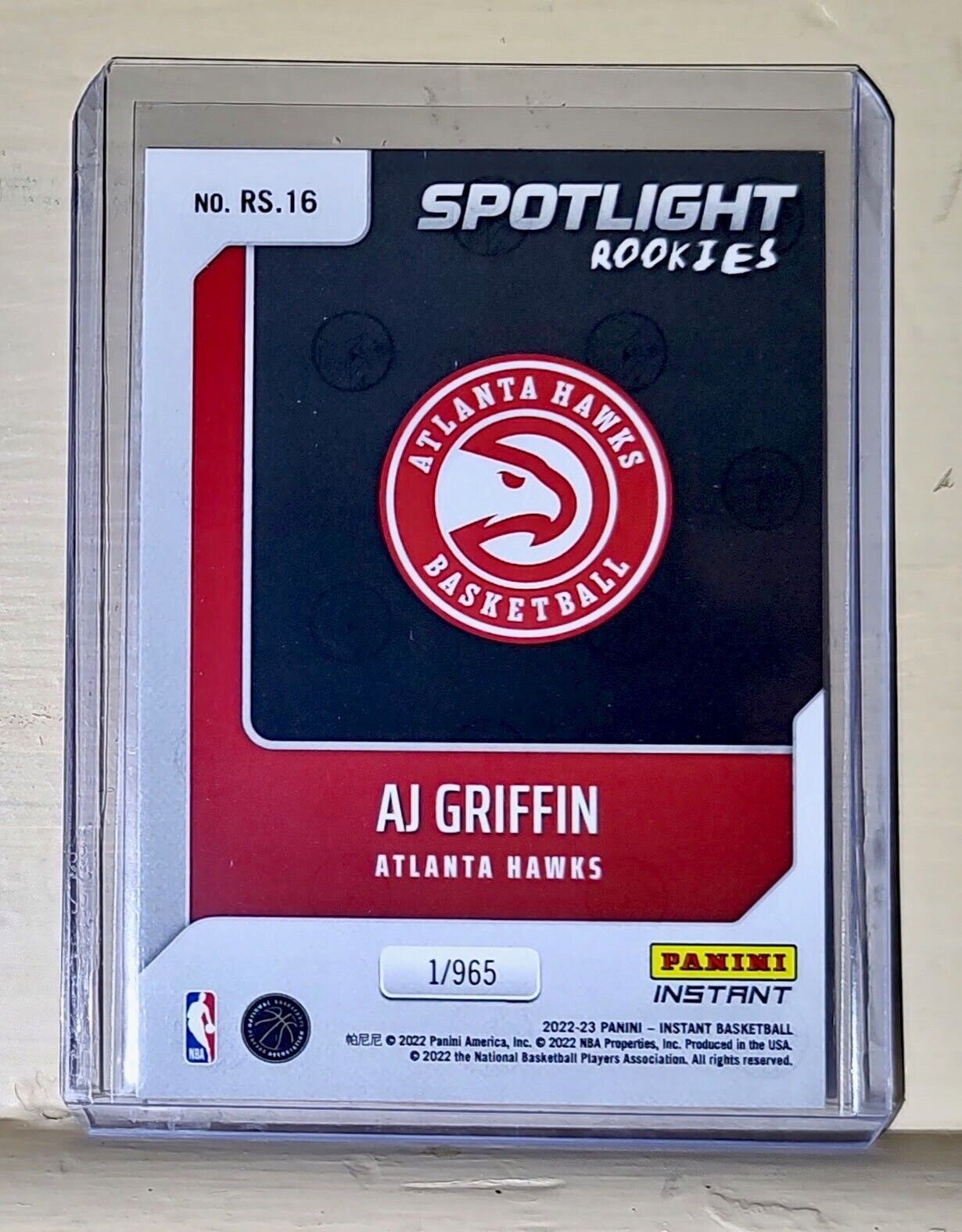 AJ Griffin 2022-23 Panini NBA #16 Spotlight Rookies Card 1/965