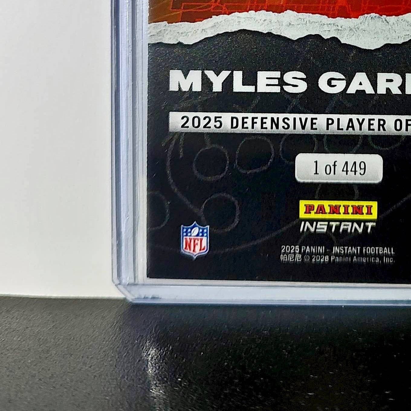Myles Garrett 2025 Panini NFL Defensive Player of the Year Card Browns 1 of 449