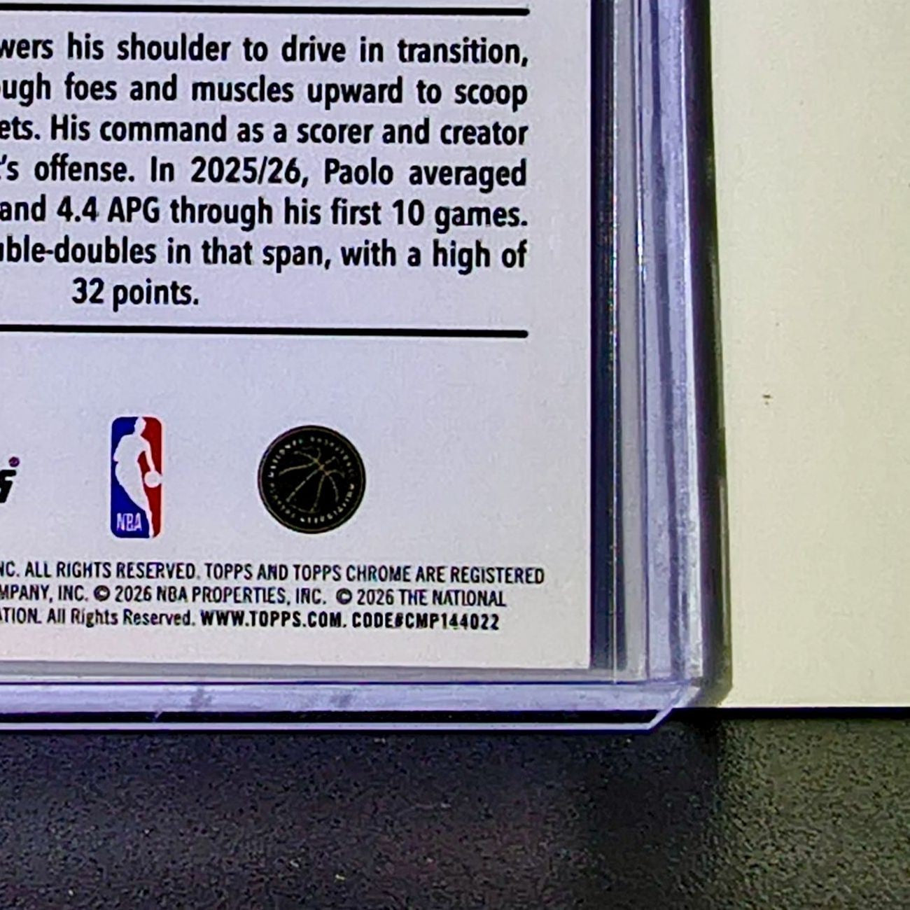 Paolo Banchero 2025-26 NBA Topps Chrome Update #5 Basketball Card Orlando Magic