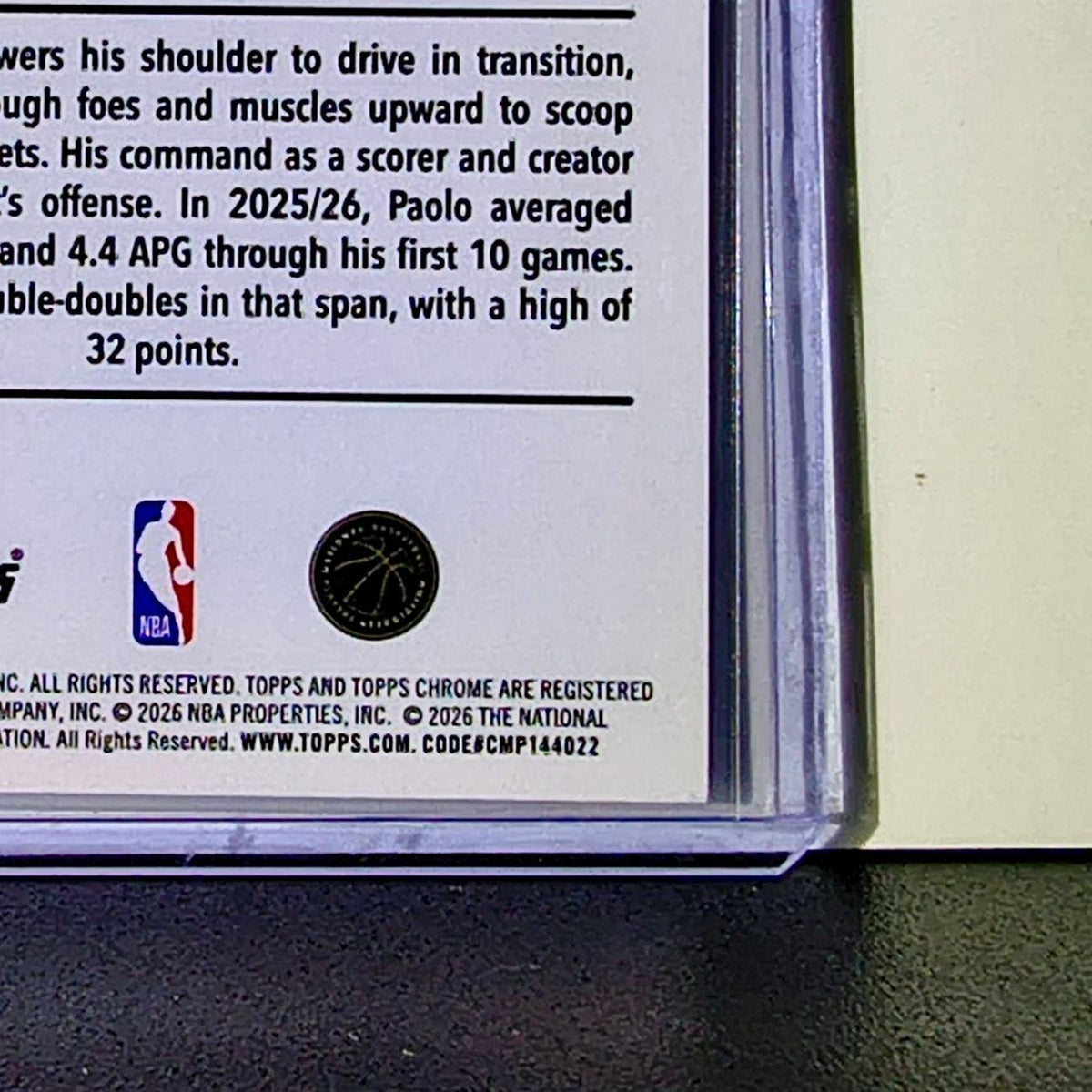 Paolo Banchero 2025-26 NBA Topps Chrome Update #5 Basketball Card Orlando Magic