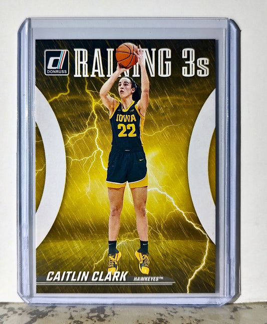 2024 Caitlin Clark Panini Donruss #R2 Raining 3s Basketball Card Iowa Hawkeyes