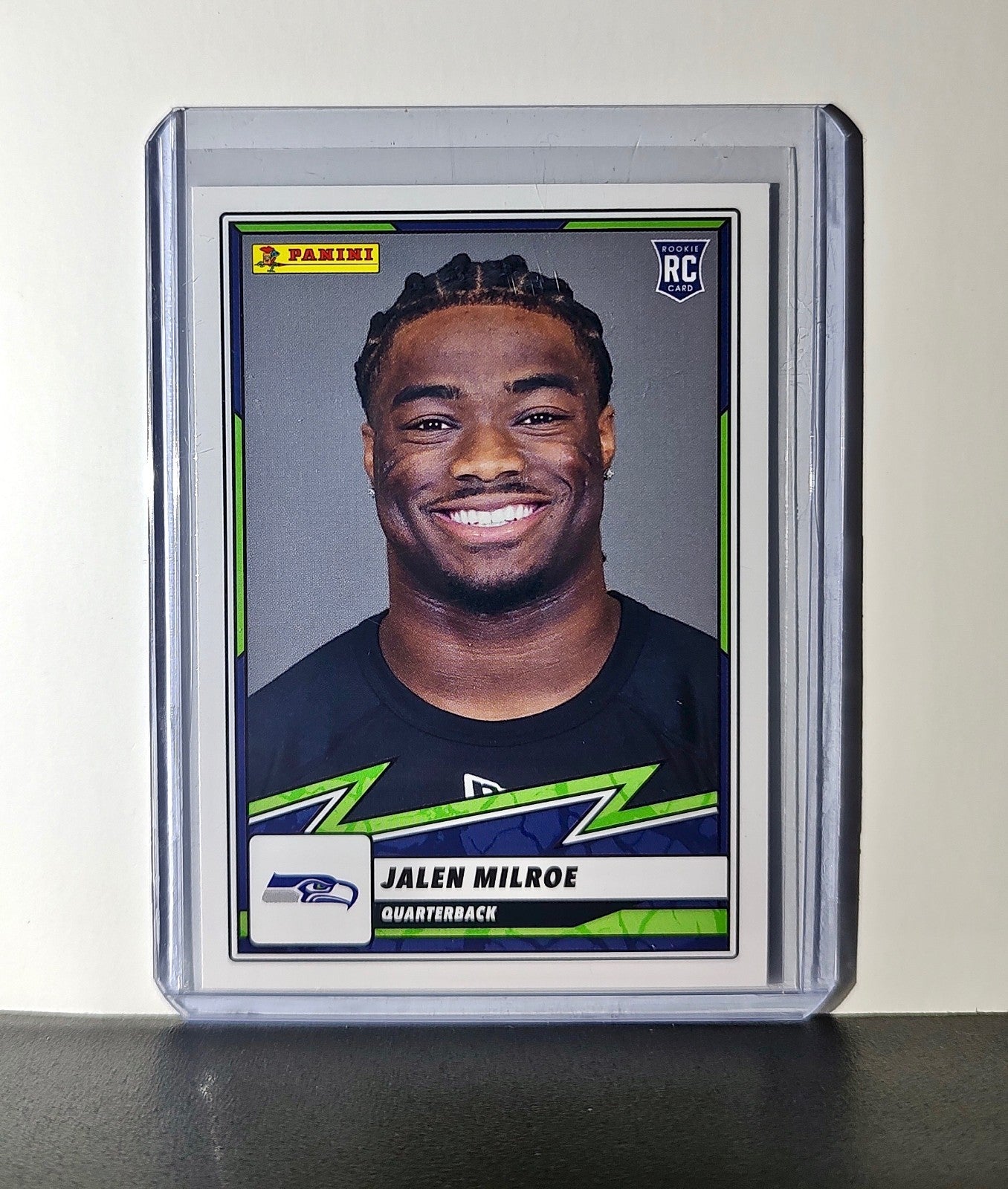 Jalen Milroe Rookie 2025 Panini NFL #95 Sticker Card Seattle Seahawks