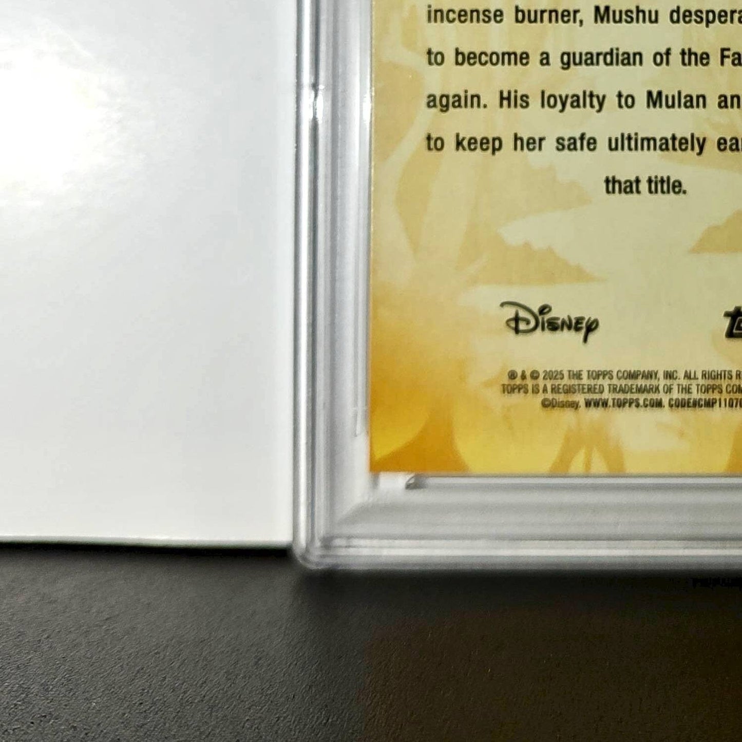 Mushu 2025 Topps Disney #FF-16 Furry Friends Card Mulan PSA 10
