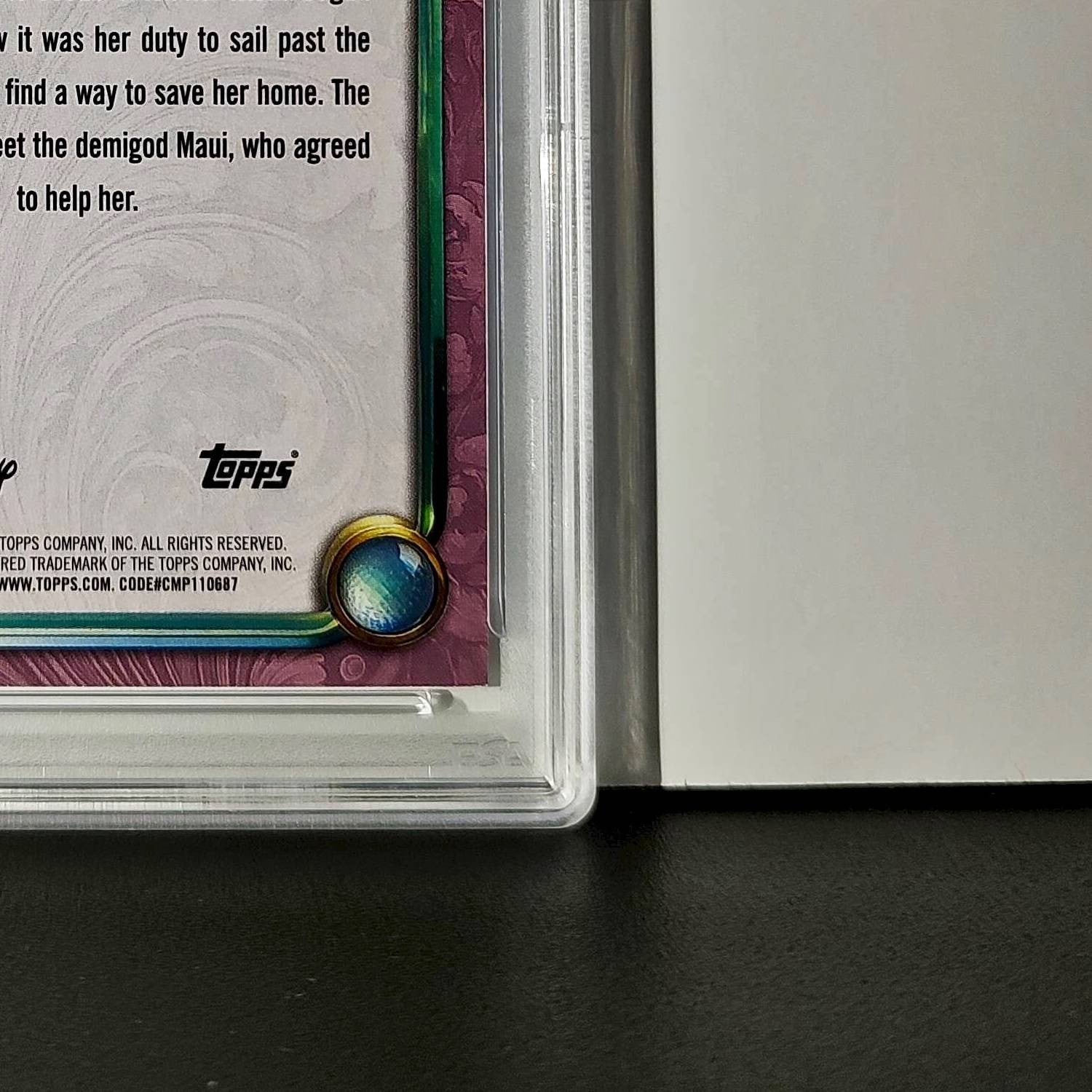 Moana 2025 Topps Disney Cartoon Princess #162 Card Moana PSA 9