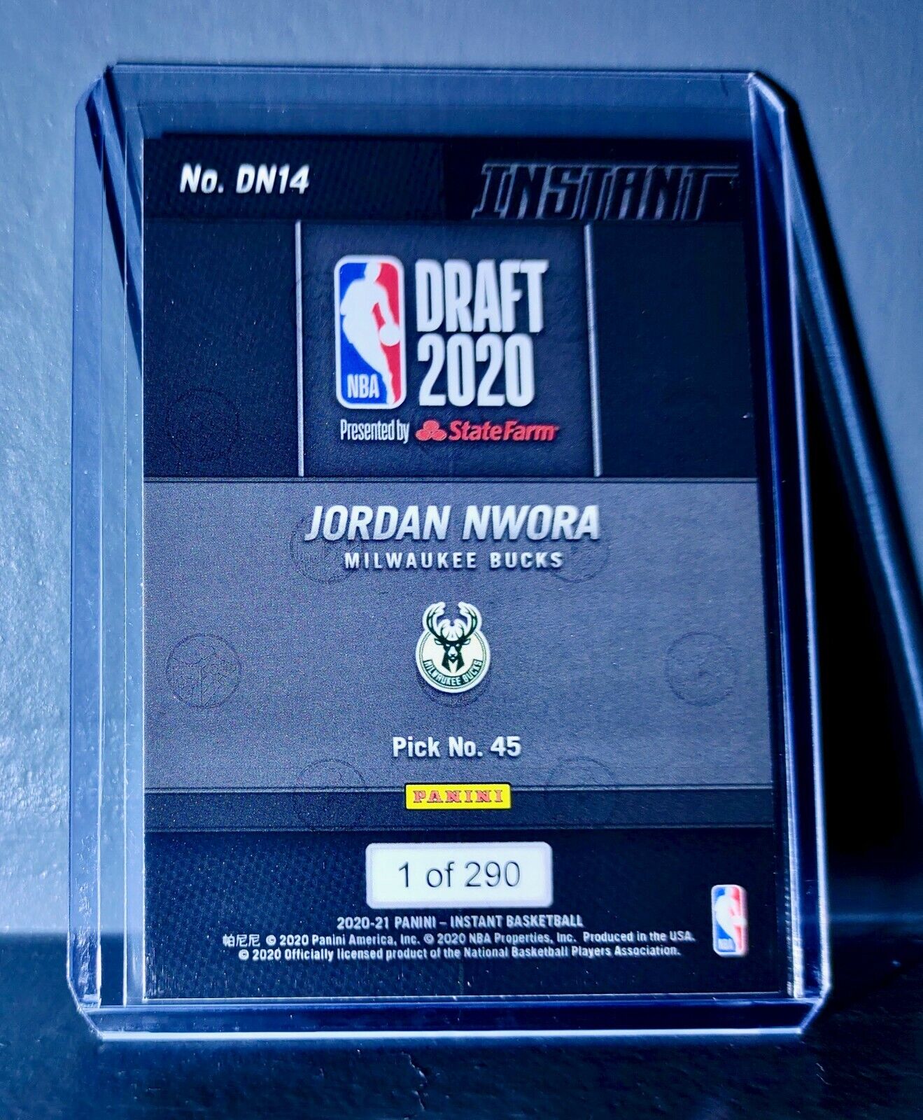 Jordan Nwora 2020-21 Panini NBA Draft Night #14 Basketball Rookie Card 1 of 290