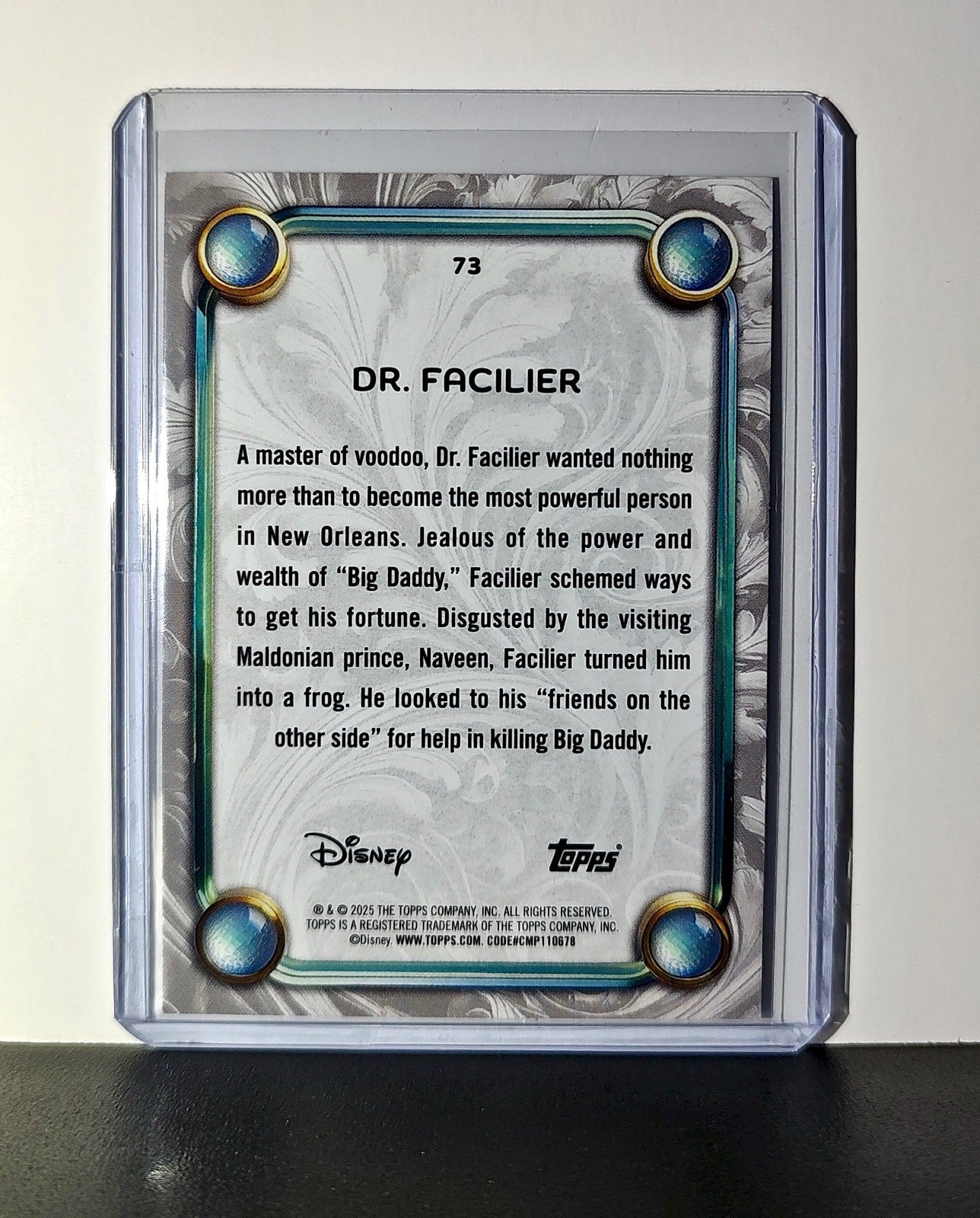 Dr. Facilier 2025 Topps Disney Wonder #73 Card The Princess and the Frog