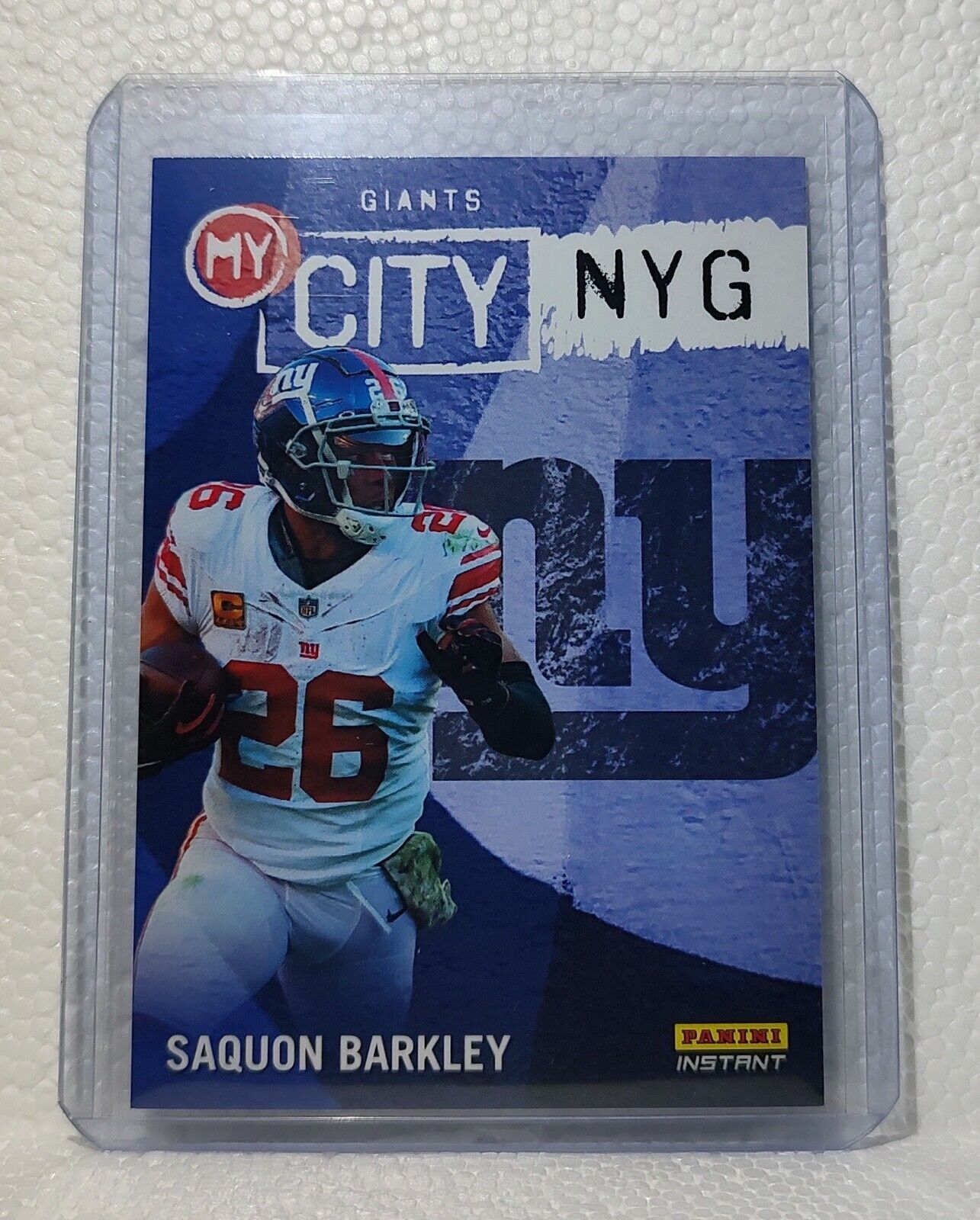 Saquon Barkley 2023 Panini NFL #18 My City Football Card Giants 1/344