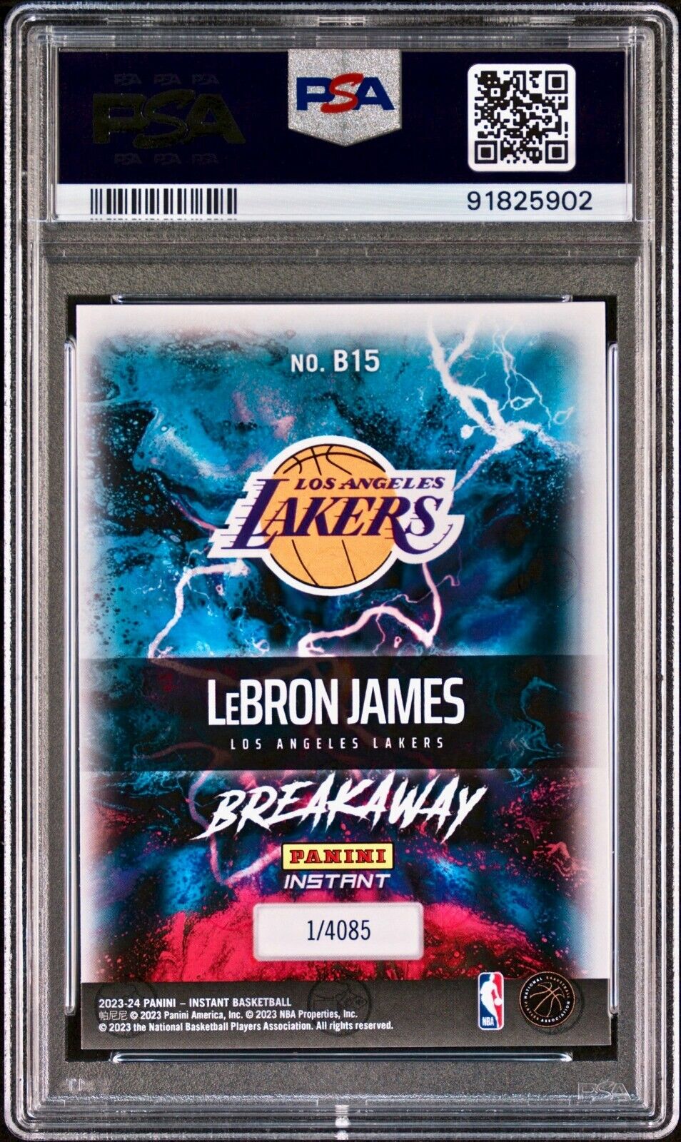 LeBron James 2023-24 Panini NBA Breakaway #15 Card 1 of 4085 PSA 10 Gem Mint