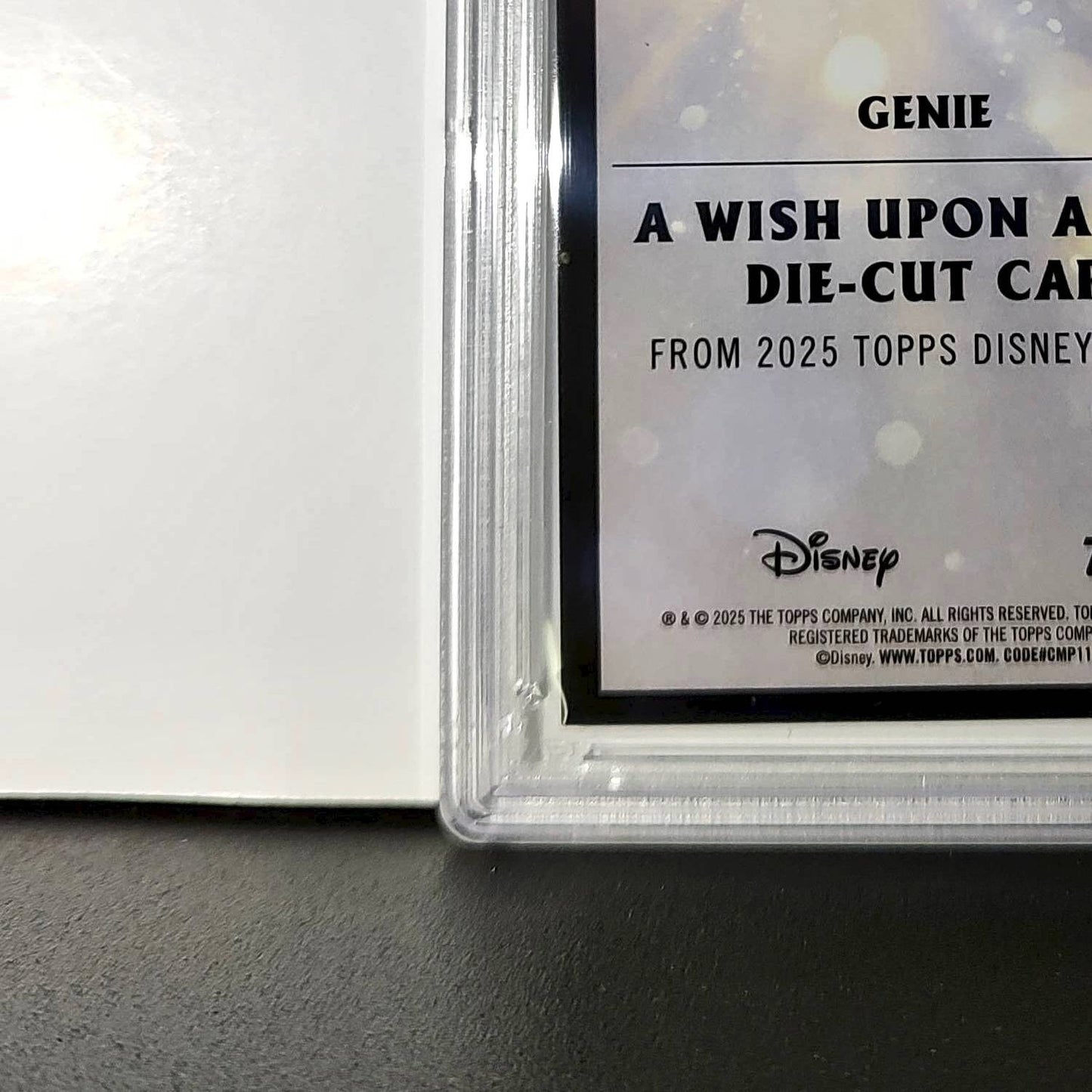 Genie 2025 Topps Chrome Disney #W-6 Wish Upon A Star Die Cut Card Aladdin PSA 9