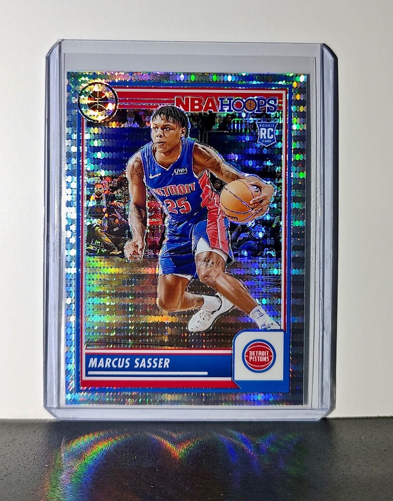 Marcus Sasser 2023-24 Panini Premium NBA Hoops #45 Rookie Pulsar Prizm Pistons