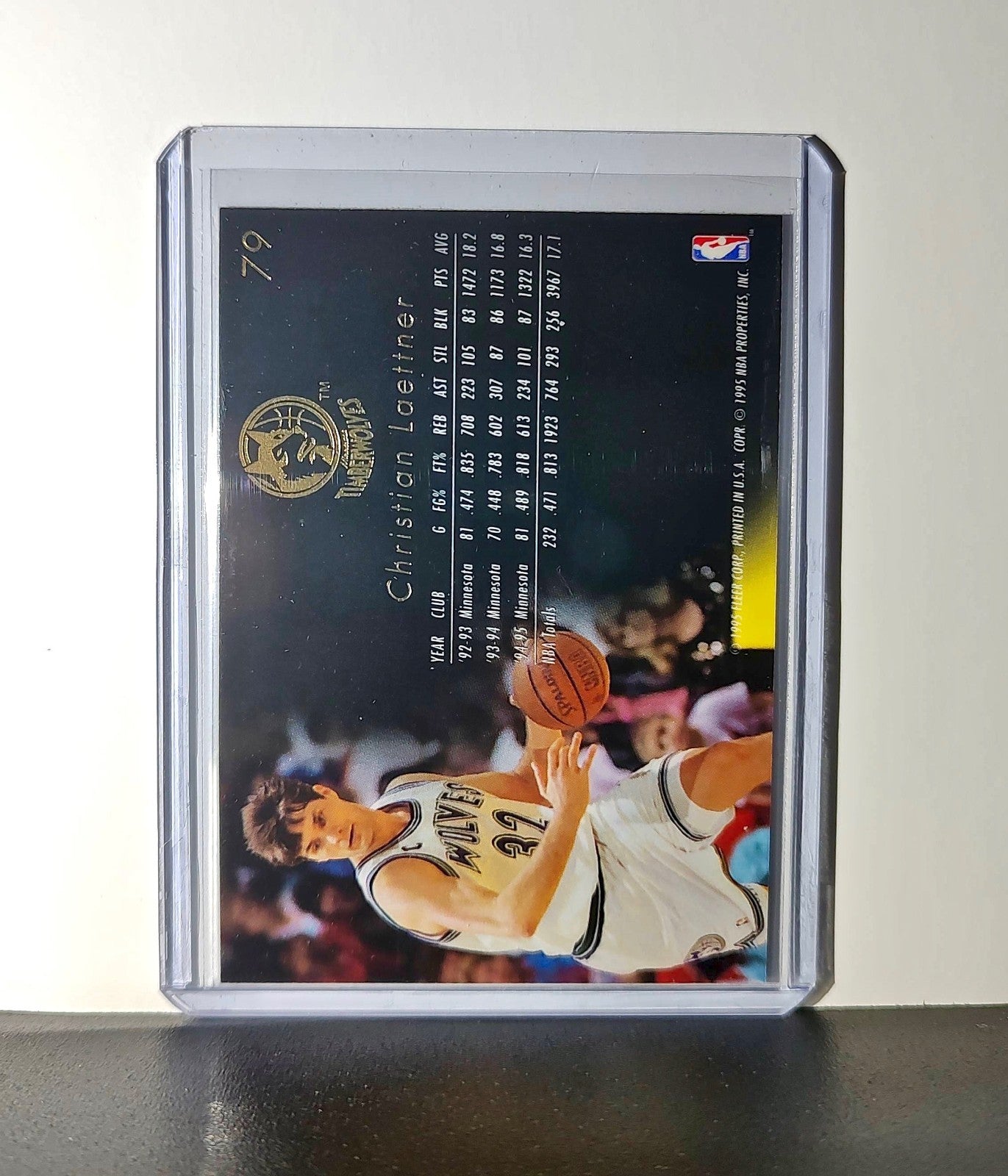 Christian Laettner 1995-96 Flair NBA #79 Card Timberwolves