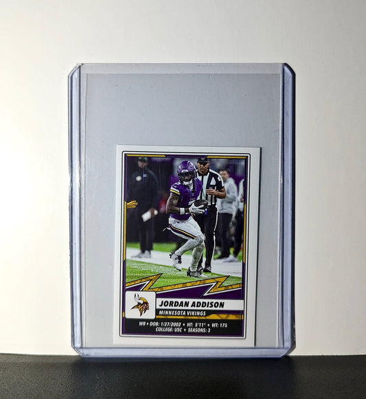 Jordan Addison 2025 Panini NFL #412 Sticker Minnesota Vikings
