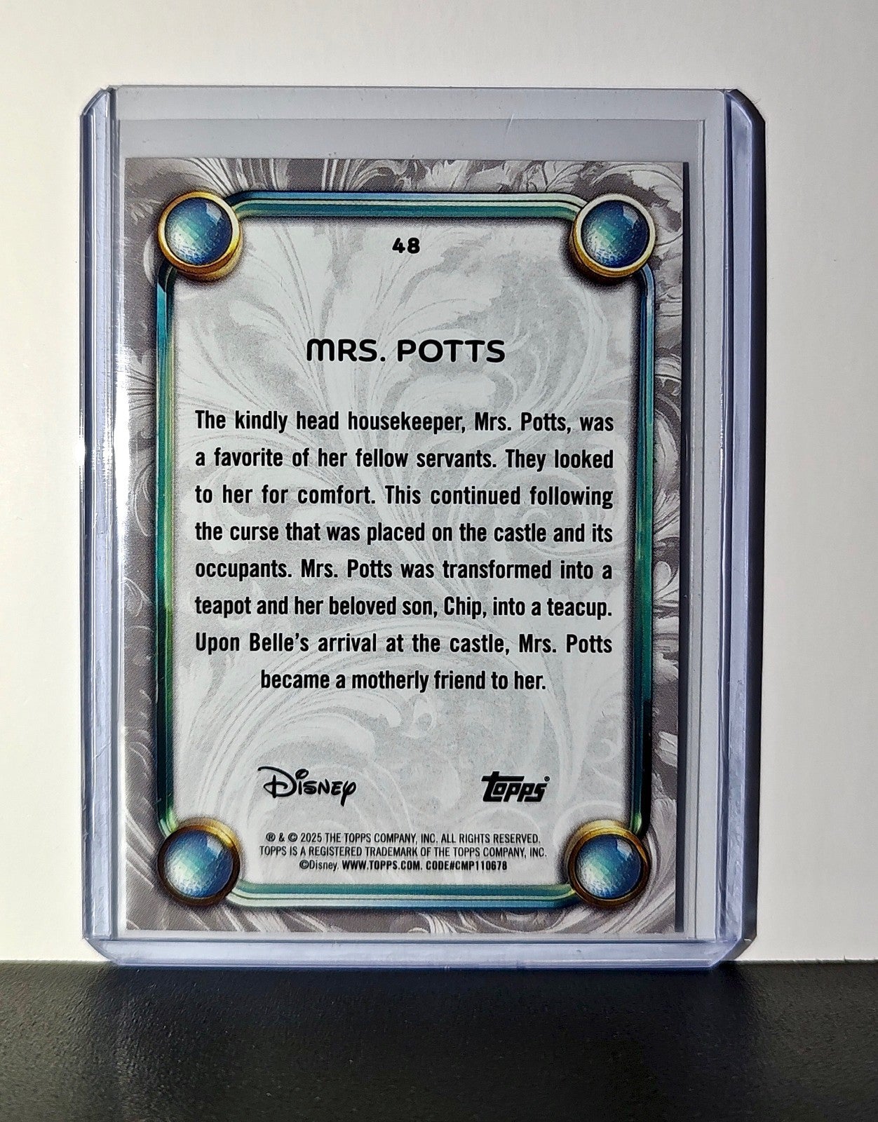 Mrs. Potts 2025 Topps Disney Wonder #48 Card Beauty and the Beast