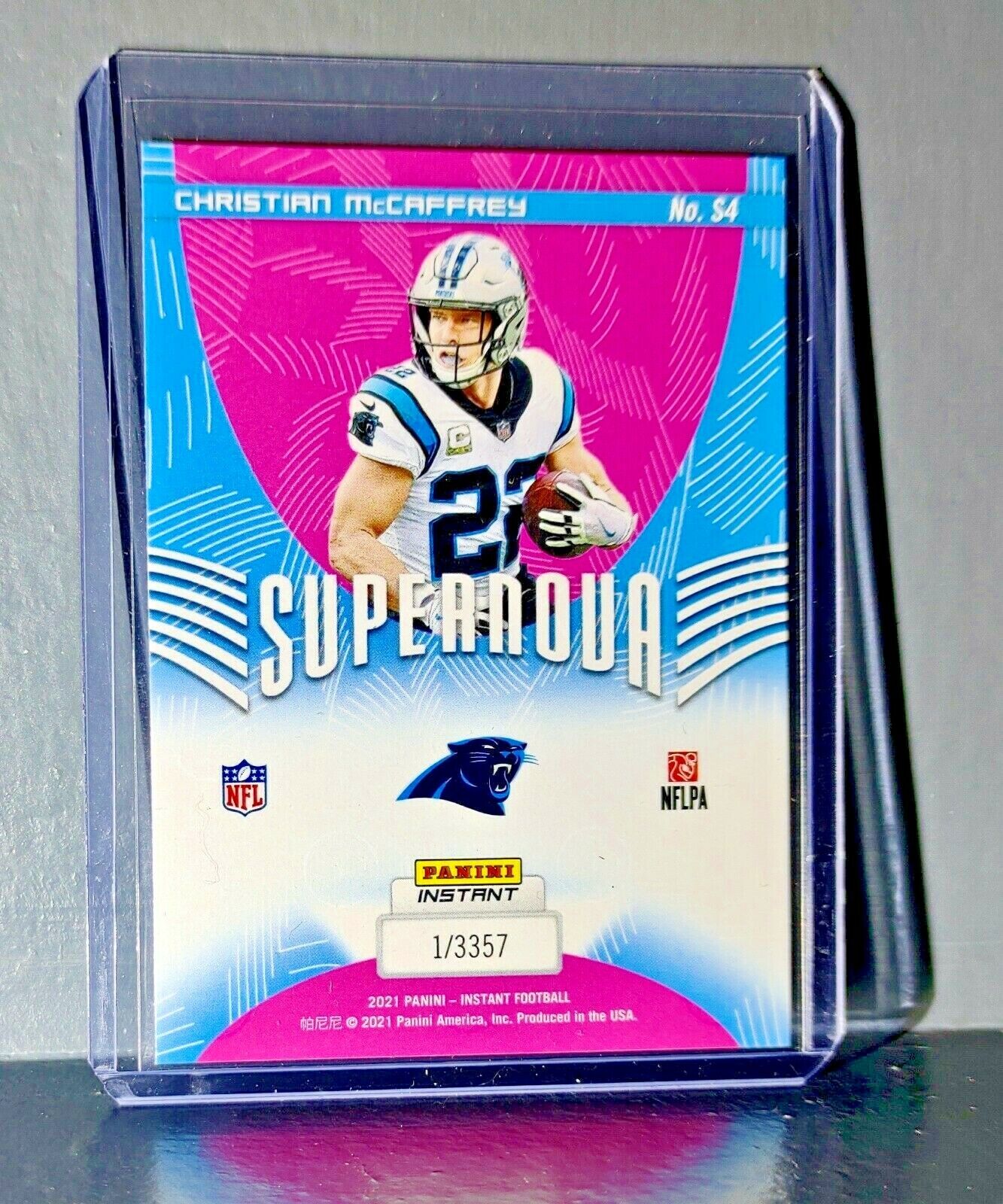 Christian McCaffrey 2021 Panini NFL Instant Supernova #4 Football Card 1 of 3357