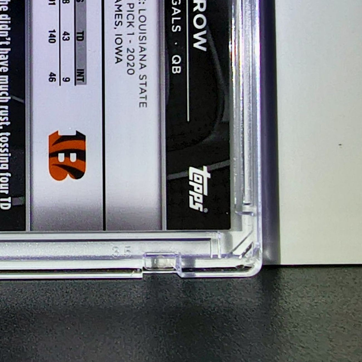 Joe Burrow 2025 NFL Topps Chrome Black #23 Purple Refractor Card Bengals 52/75