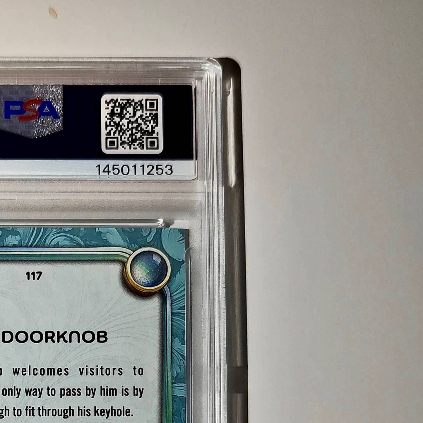 The Doorknob 2025 Topps Disney #117 Diamond Card Alice in Wonderland PSA 9