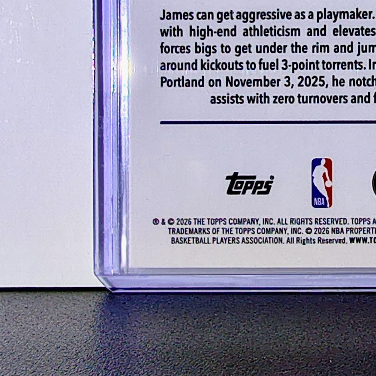 Bronny James Jr. 2025-26 NBA Topps Chrome Update #103 Card Los Angeles Lakers