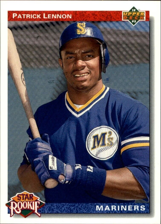 Patrick Lennon 1992 Upper Deck MLB #13 Star Rookies Card Seattle Mariners