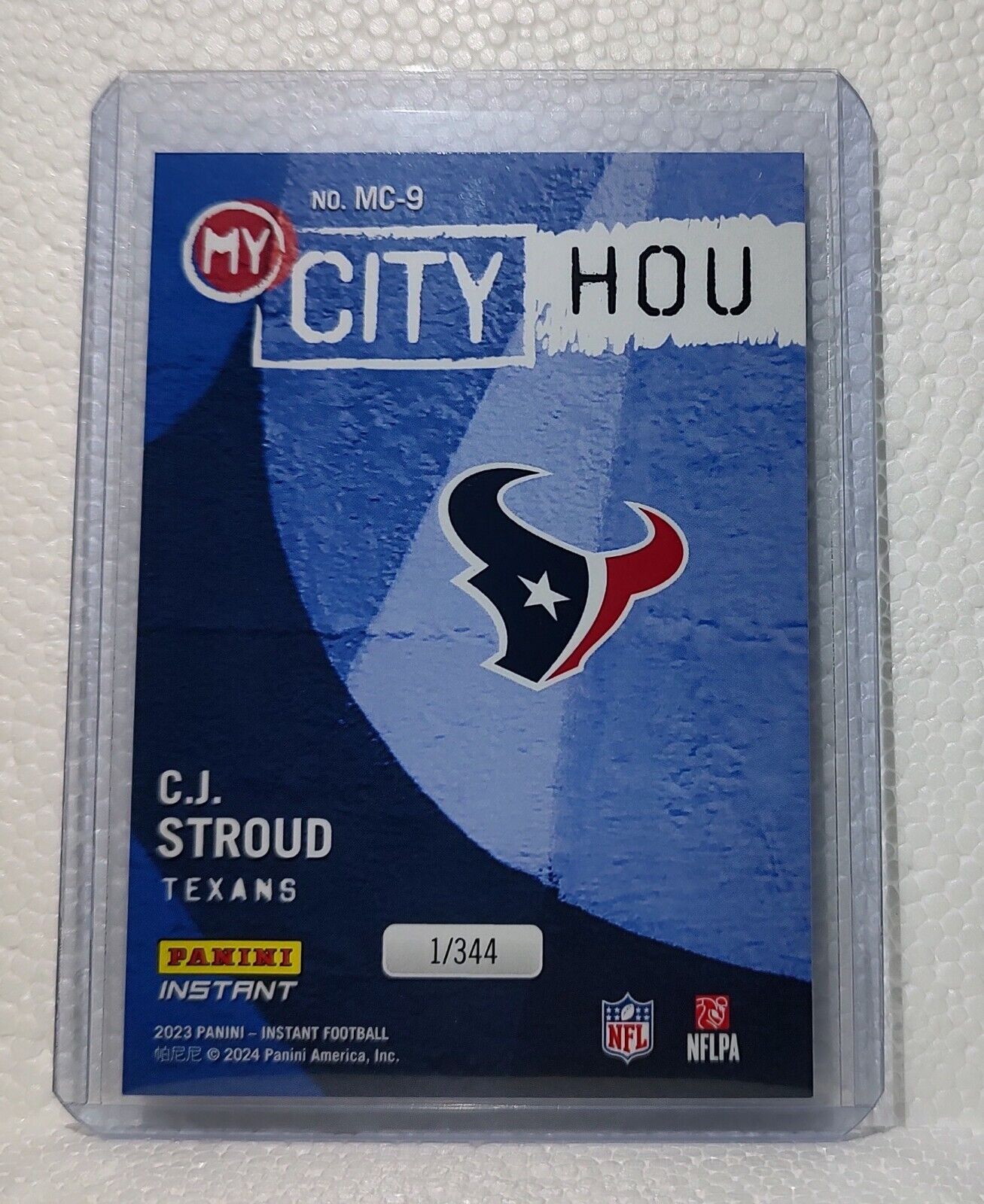 C.J. Stroud 2023 Panini NFL #9 My City Football Card Houston Texans 1/344