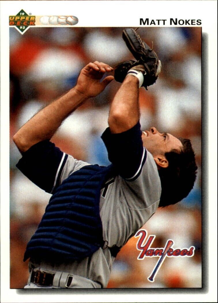Matt Nokes 1992 Upper Deck MLB #295 Baseball Card New York Yankees
