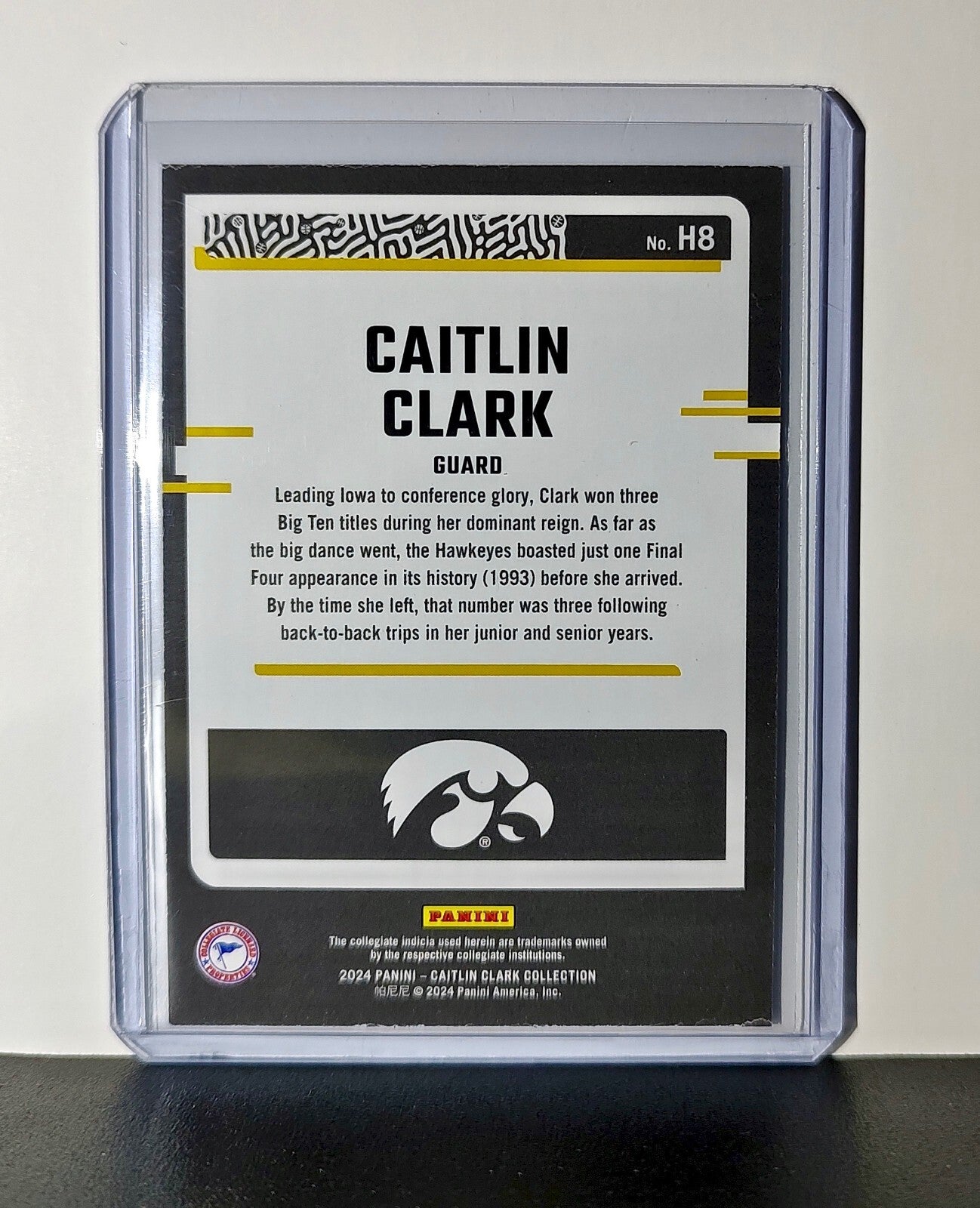 Caitlin Clark 2024 Silver Foil Panini Donruss Highlights #H8 Card Iowa Hawkeyes