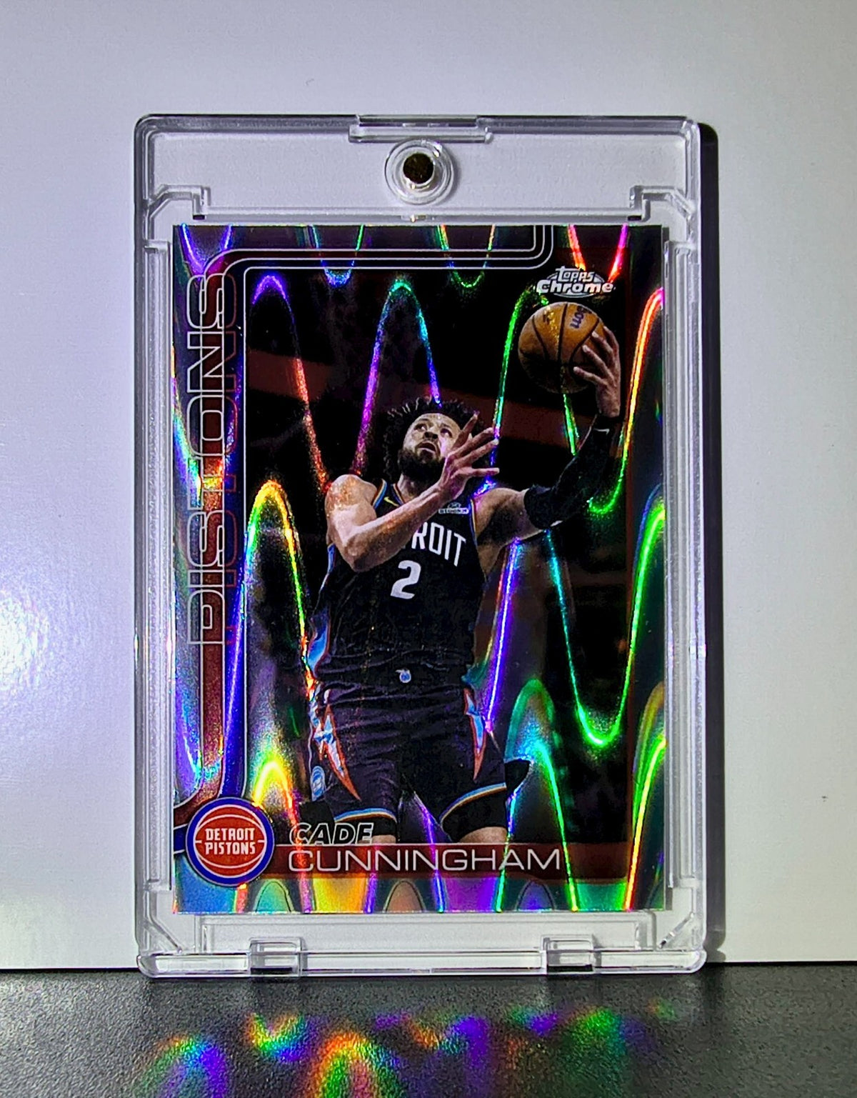 Cade Cunningham 2025-26 NBA Topps Chrome Update #6 RayWave Refractor Card
