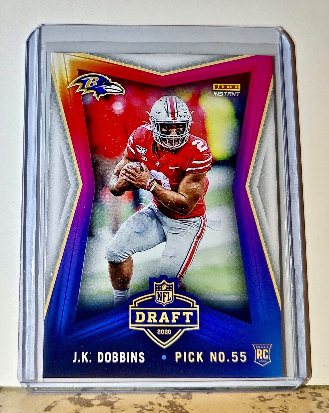 J.K. Dobbins 2020 NFL Draft Night NFL #9 Football Card Ravens 1 of 554