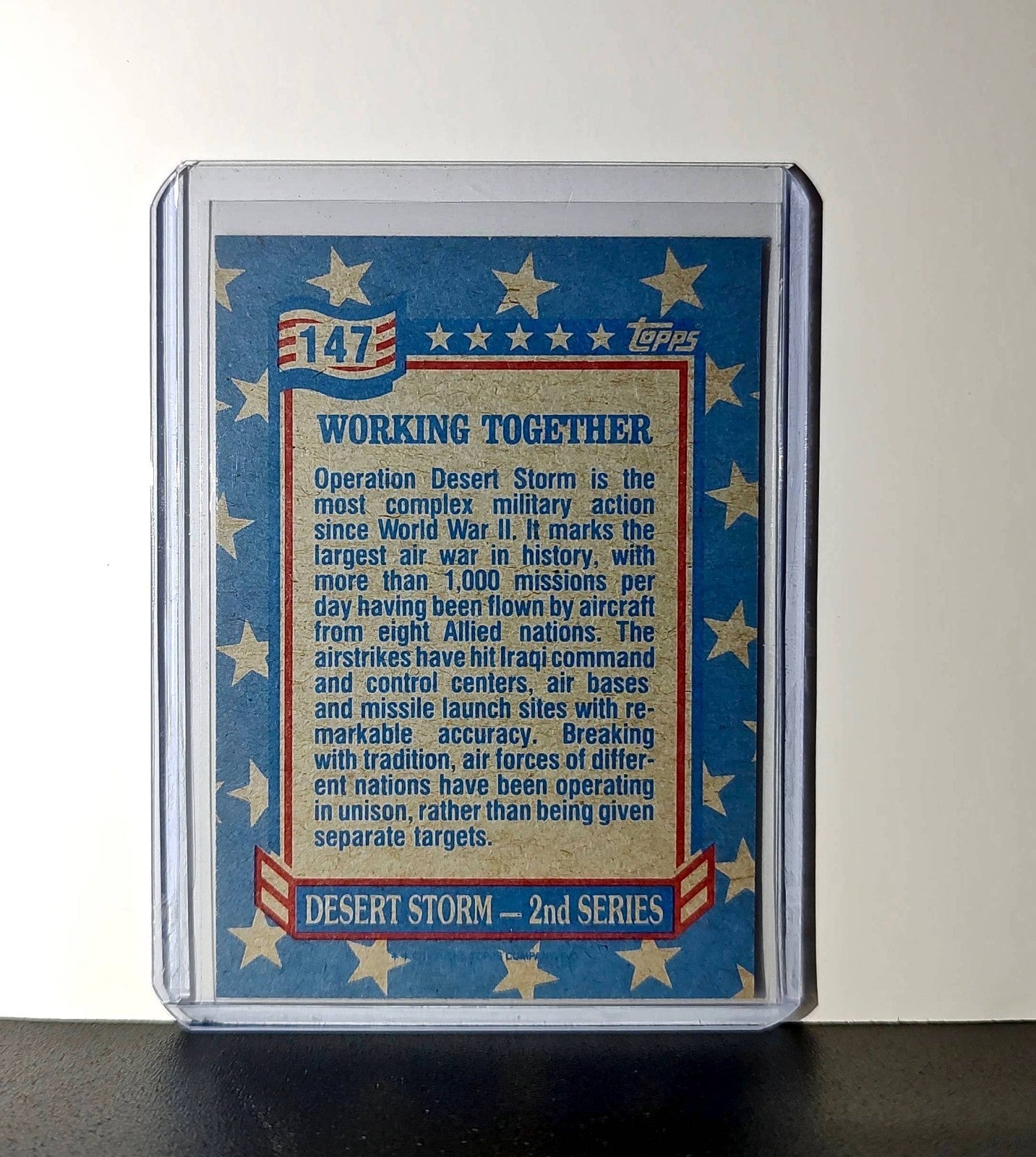 Working Together 1991 Topps Desert Storm #147 Card