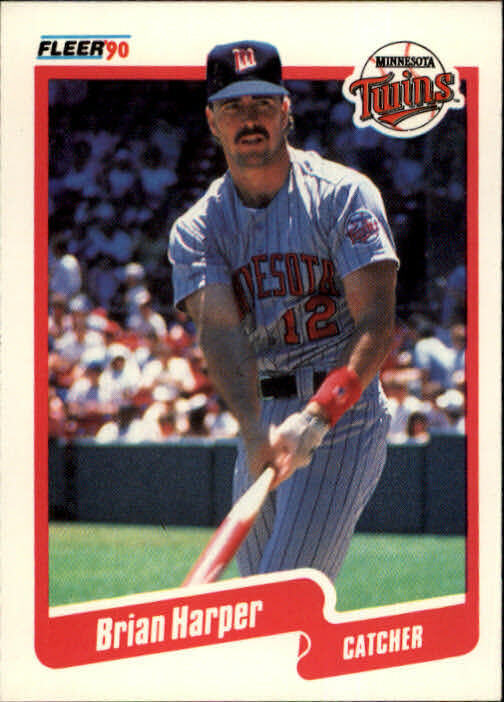 1990 Brian Harper Fleer Baseball Card #377