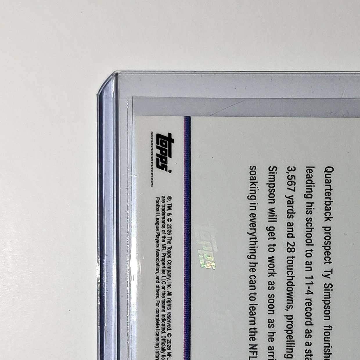 Ty Simpson Rookie 2026 Topps Now Draft Night #TSIM Card Los Angeles Rams
