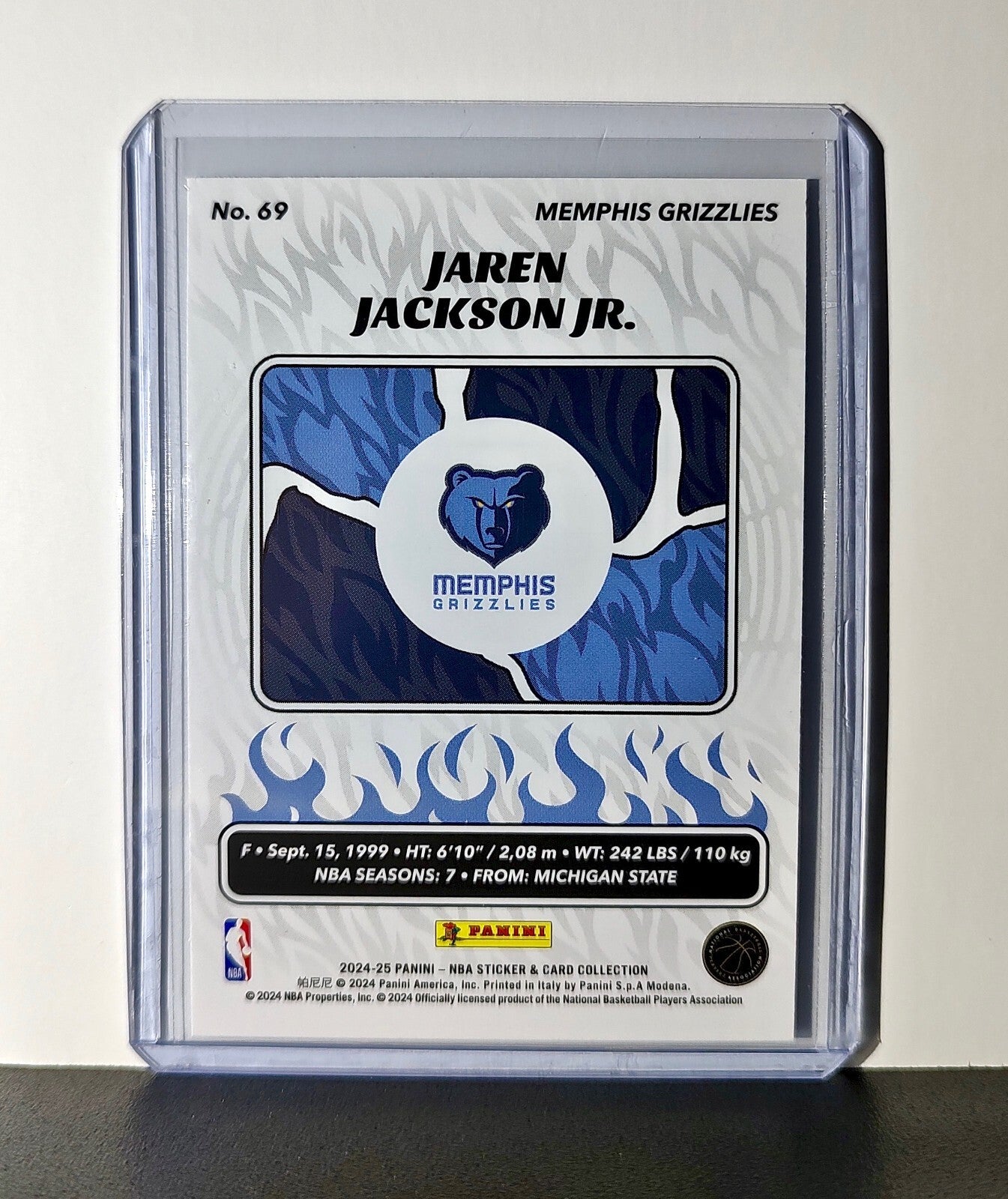 Jaren Jackson Jr. 2024-25 Panini NBA #69 Sticker Card Memphis Grizzlies