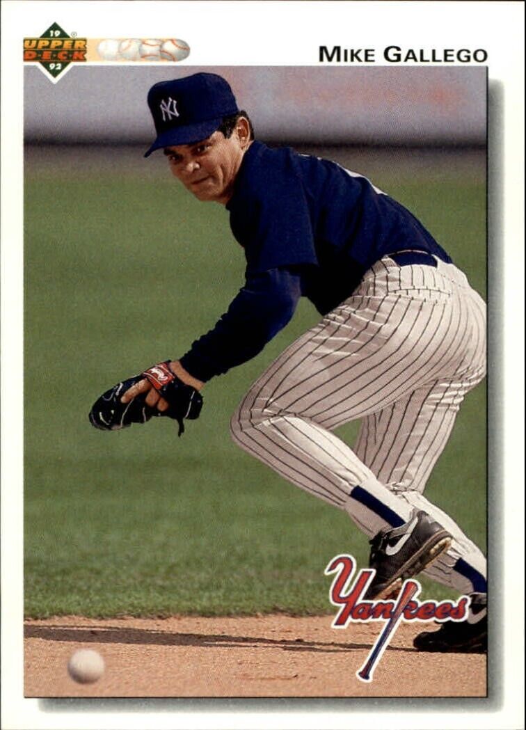 Mike Gallego 1992 Upper Deck MLB #750 Baseball Card New York Yankees