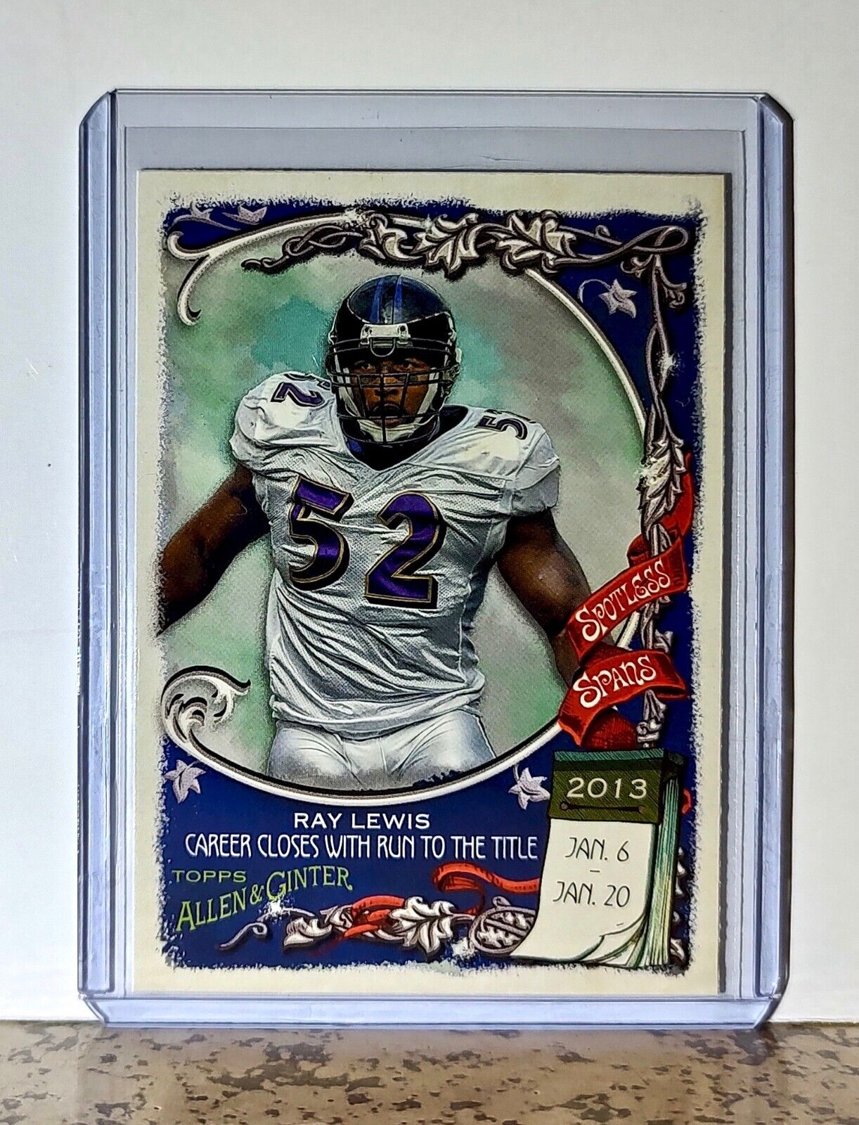 Ray Lewis 2023 Topps Allen & Ginter Spotless Spans NFL #SS-22 Card Ravens