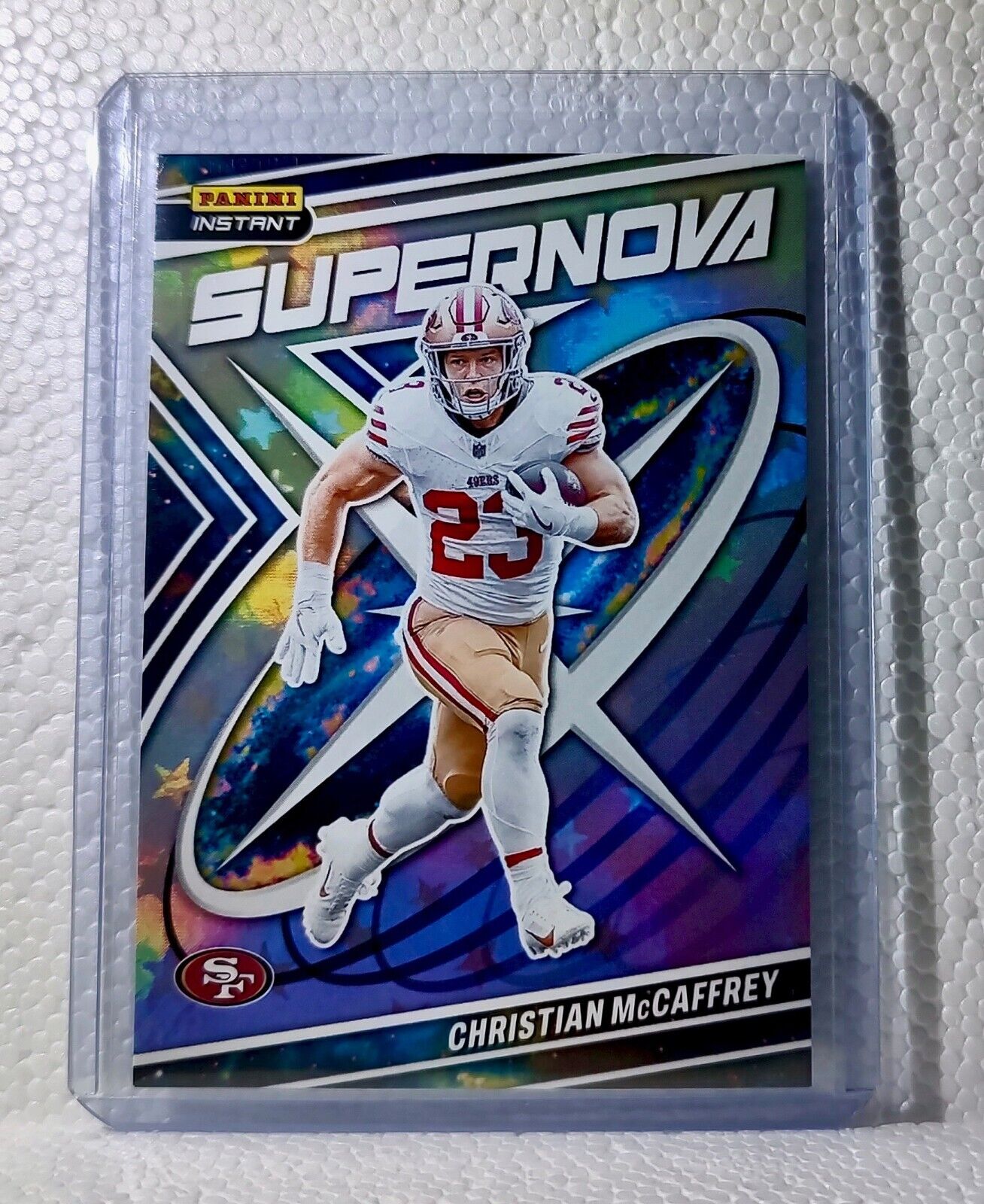 Christian McCaffrey 2023 Panini NFL #9 Supernova Football Card 49ers 1/481