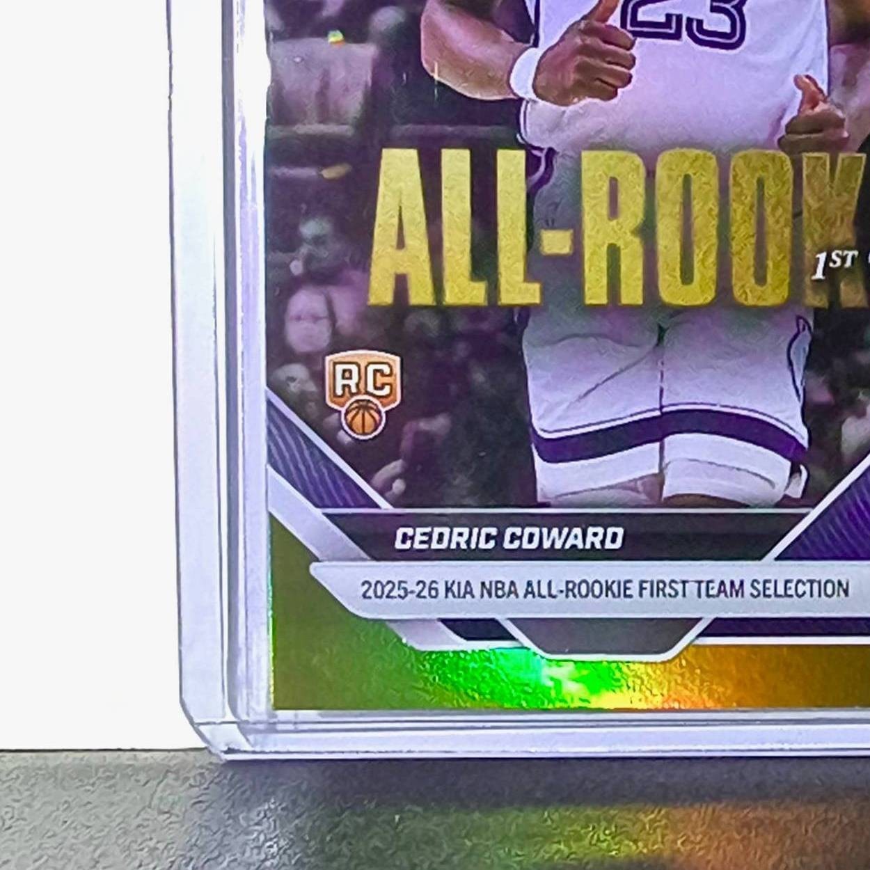Cedric Coward Rookie 2025-26 Topps NBA All-Rookie 1st Team Gold 02/50 Grizzlies