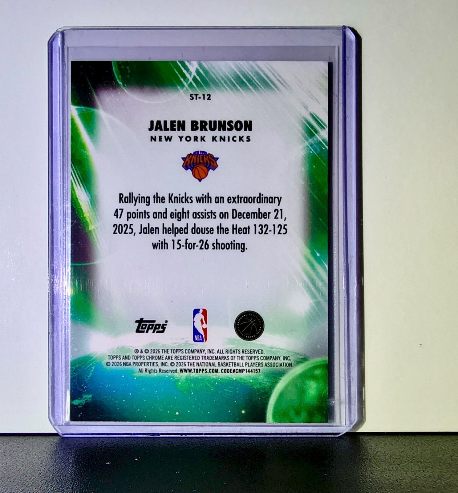 Jalen Brunson 2025-26 NBA Topps Chrome Update Stratospheric Stars #ST-12 Card